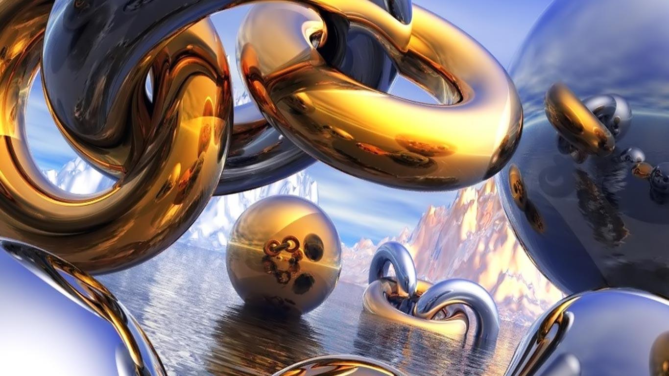 1366x768 Koi Pics 3D