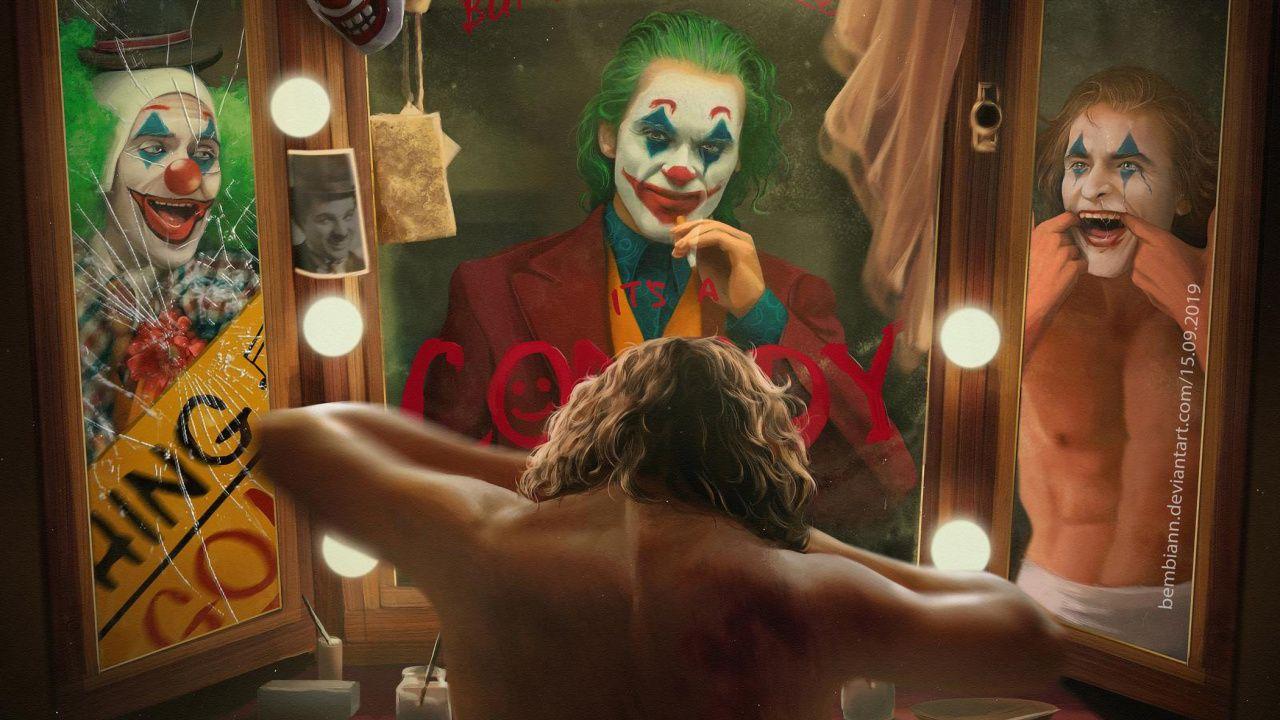1280x720 Download We are all clowns, movie artwork, Joker, 2019 wallpaper