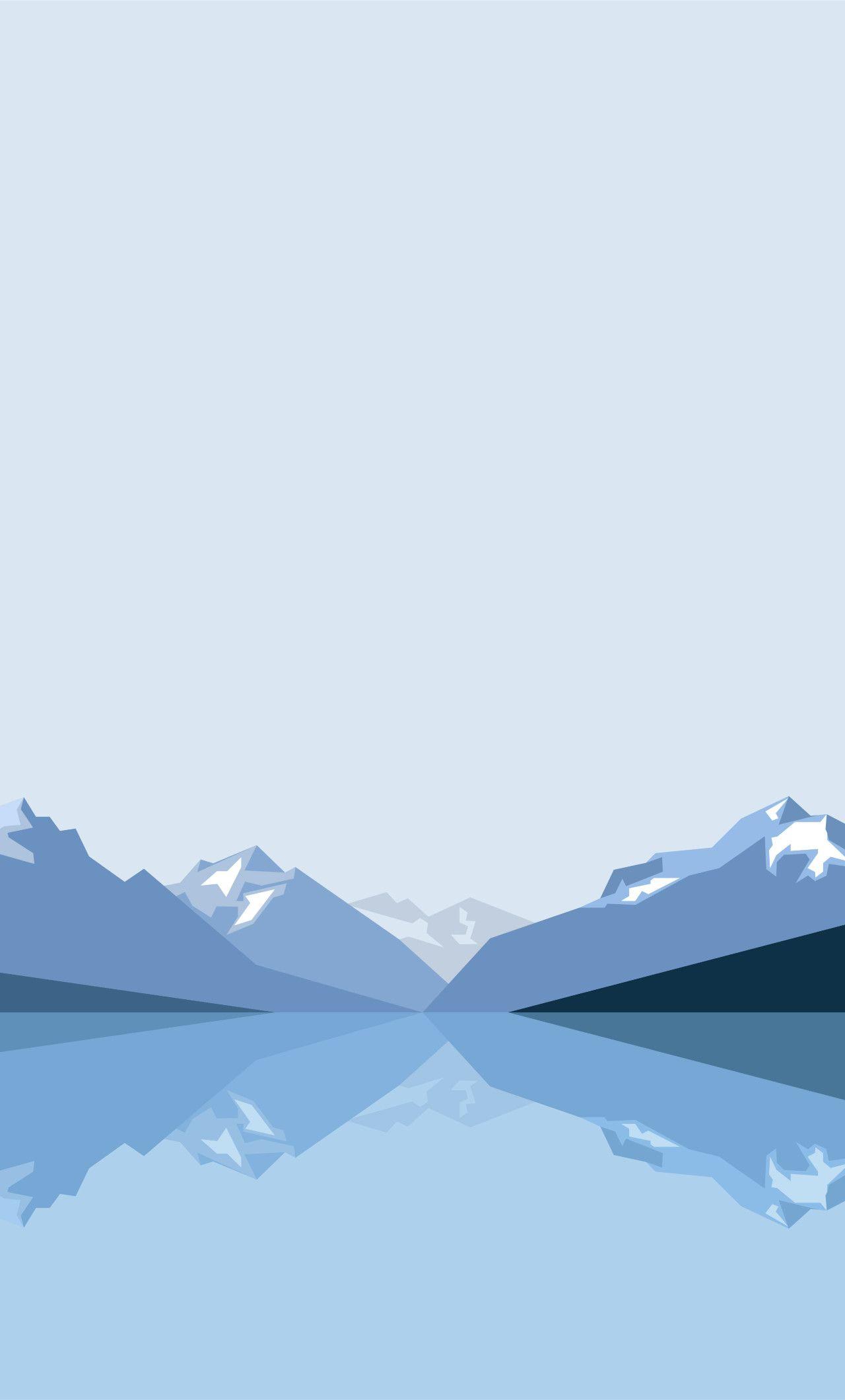 1280x2120 Ngọn núi xanh tối giản Hình nền iPhone 6 cộng, độ phân giải cao