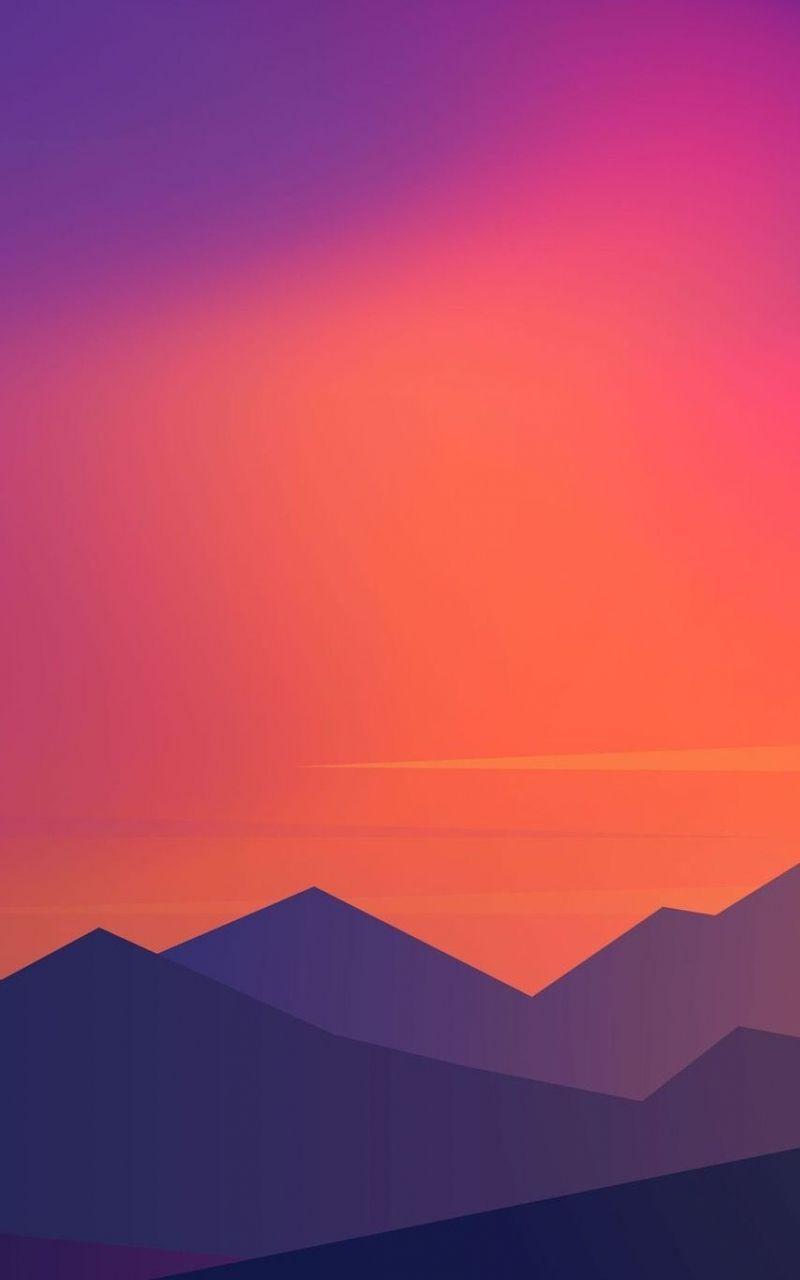 800x1280 Tải xuống miễn phí Sunset Minimal Mountains Hình Nền iPhone Aesthetic
