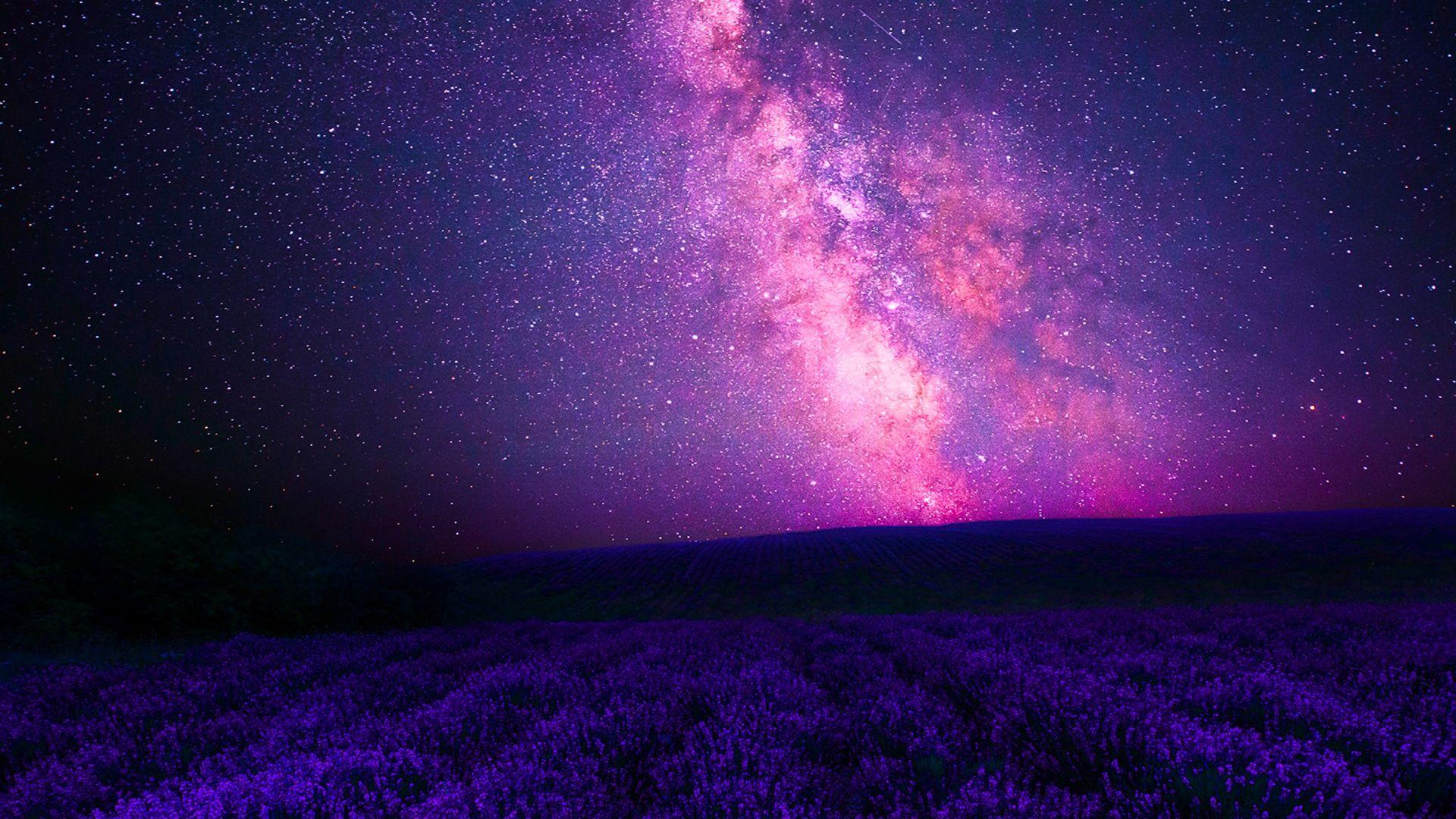 1920x1080 Pink Galaxy & Purple Lavender desktop PC and Mac wallpaper