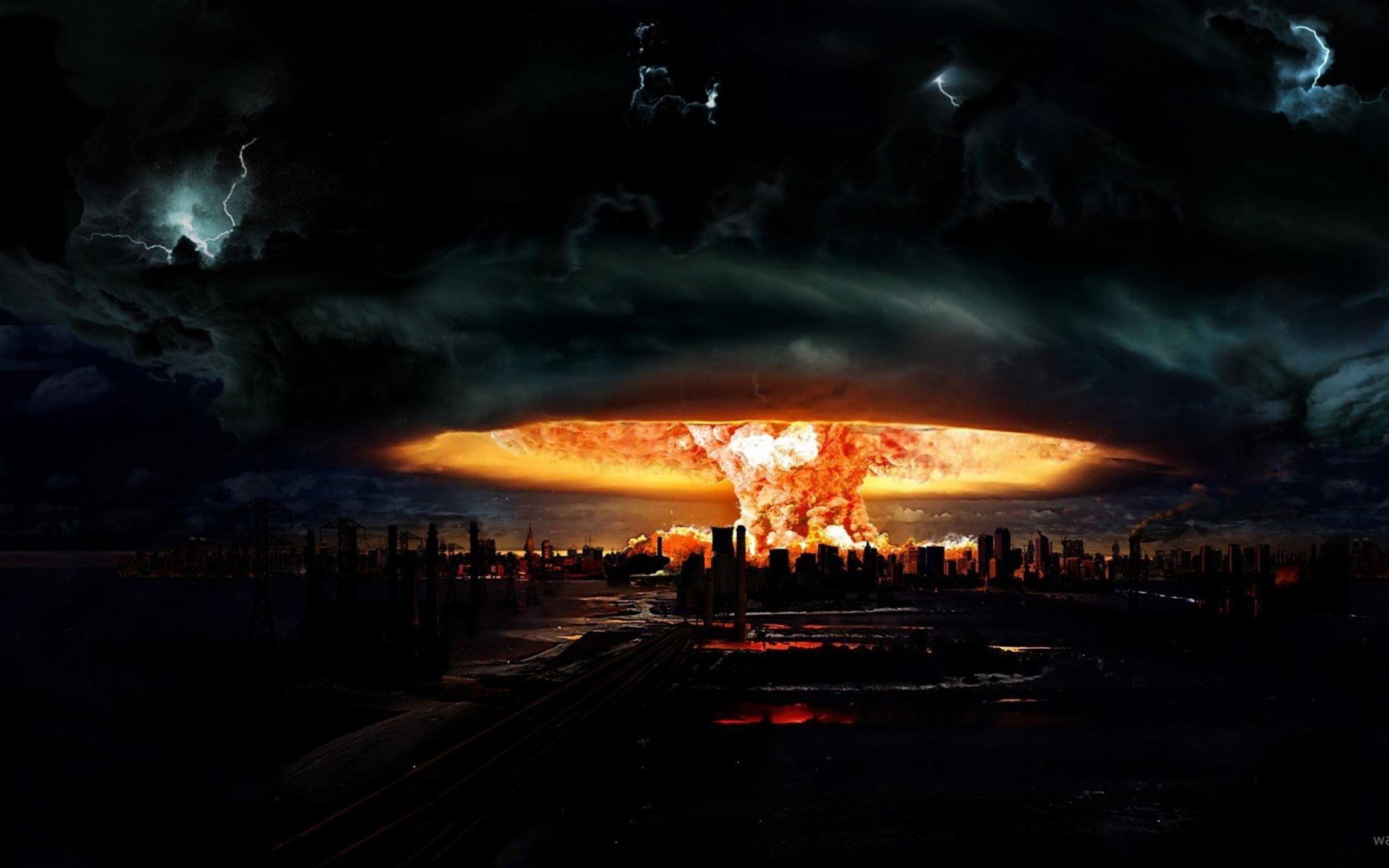 2304x1440 Nuclear Explosion Of Darkness Mac Wallpaper Download