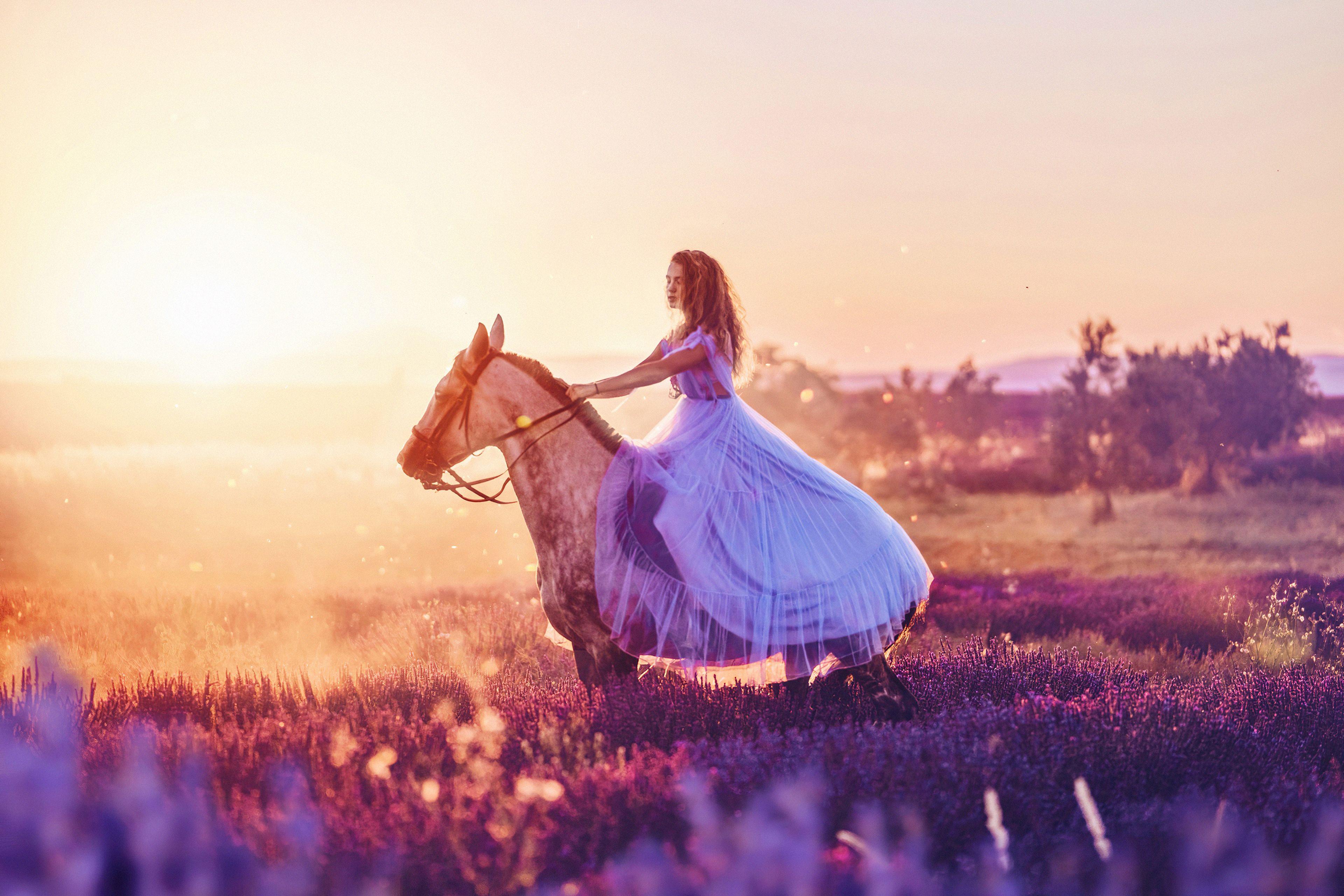 3840x2561 Women With Horse Fantasy Field 4k, HD Girls, 4k Wallpaper, Image