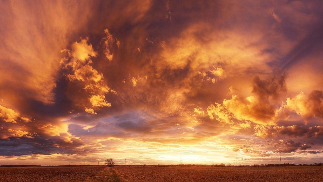 1244x700 Landscapes sky clouds sunsets sunrise wallpaperx1080