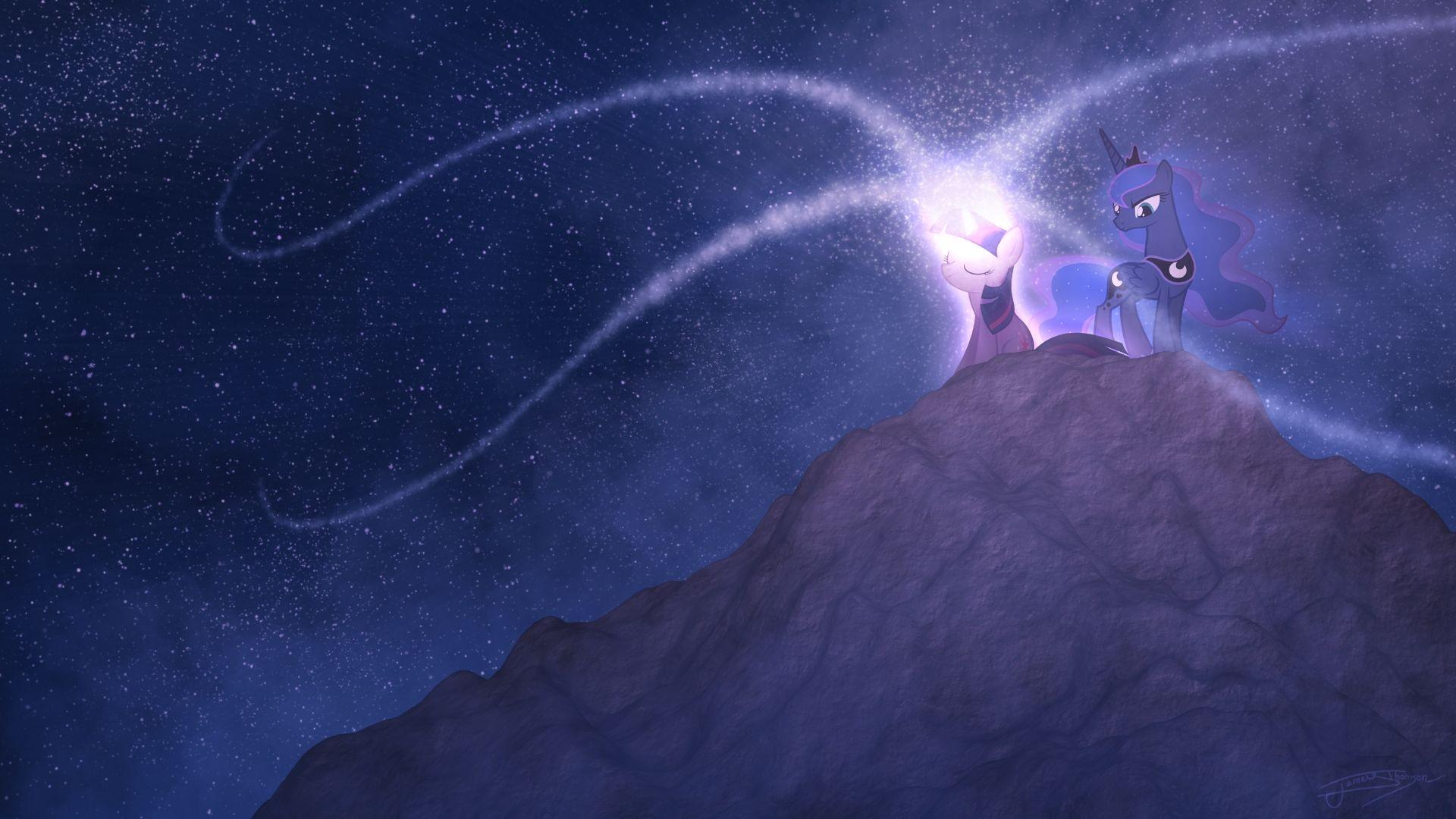 1920x1080 unicorns magic luna ponies twilight sparkle princess luna my