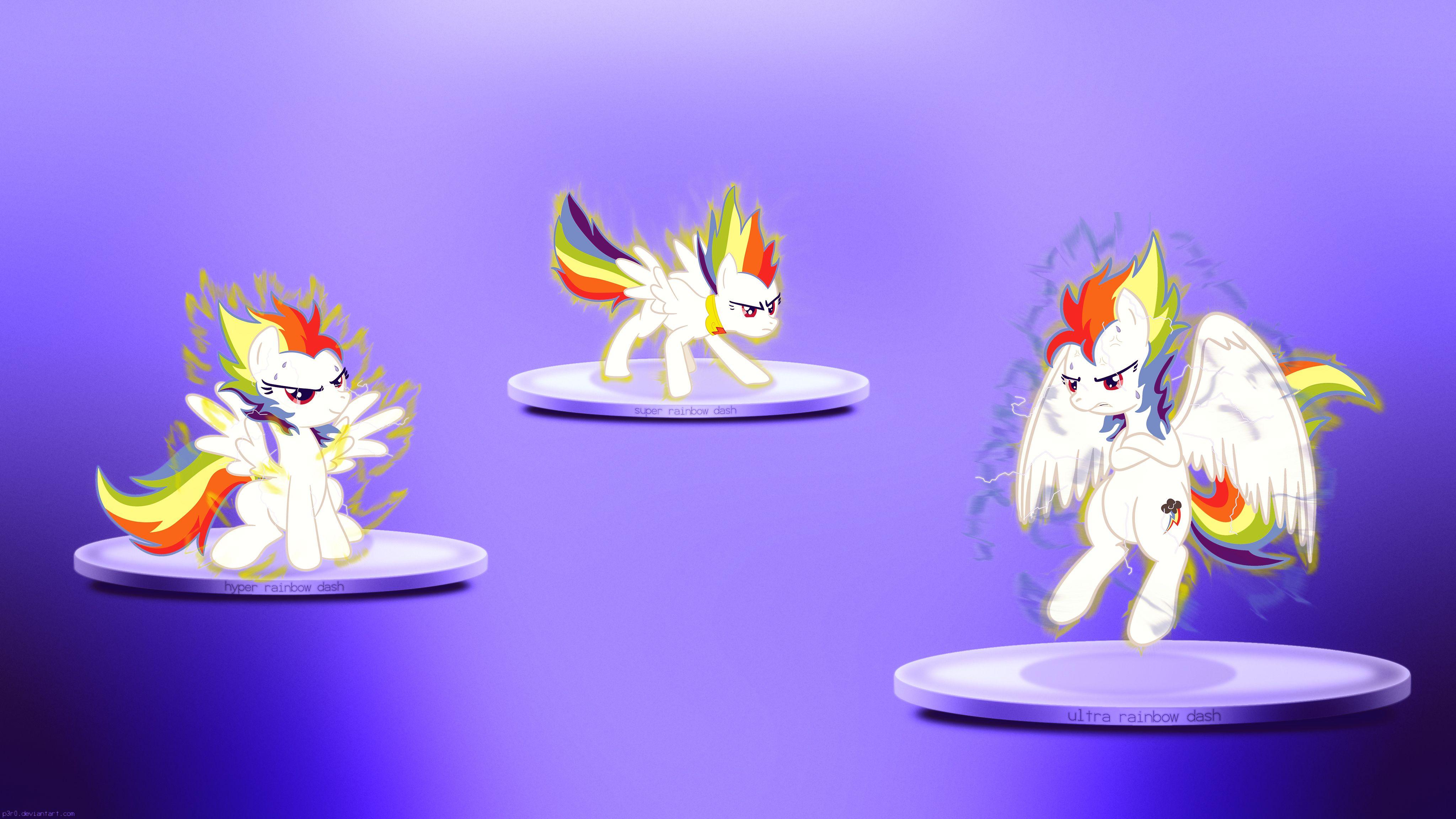 4096x2304 Rainbow Dash Transformation