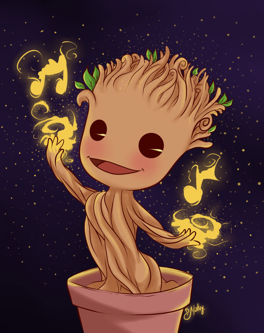 900x1134 Free download Groot cute dancing version by SNathy [900x1134]