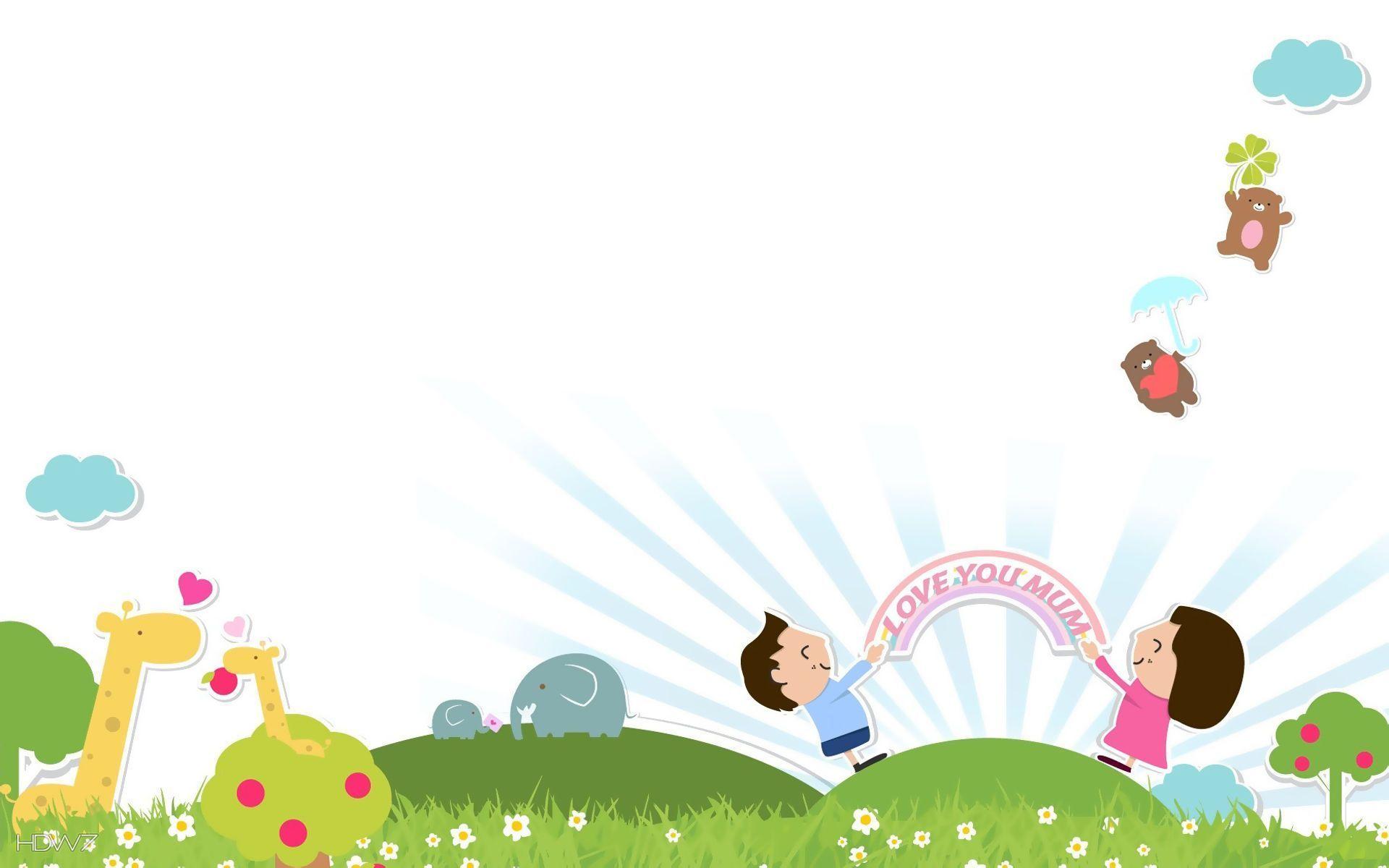 1920x1200 Mother's Day Cartoons Wallpaper