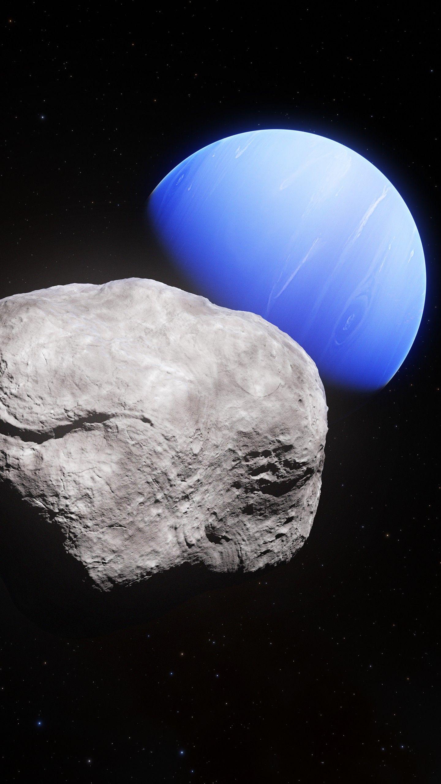 1440x2560 Neptune Moon Hippocamp 5K Wallpaper