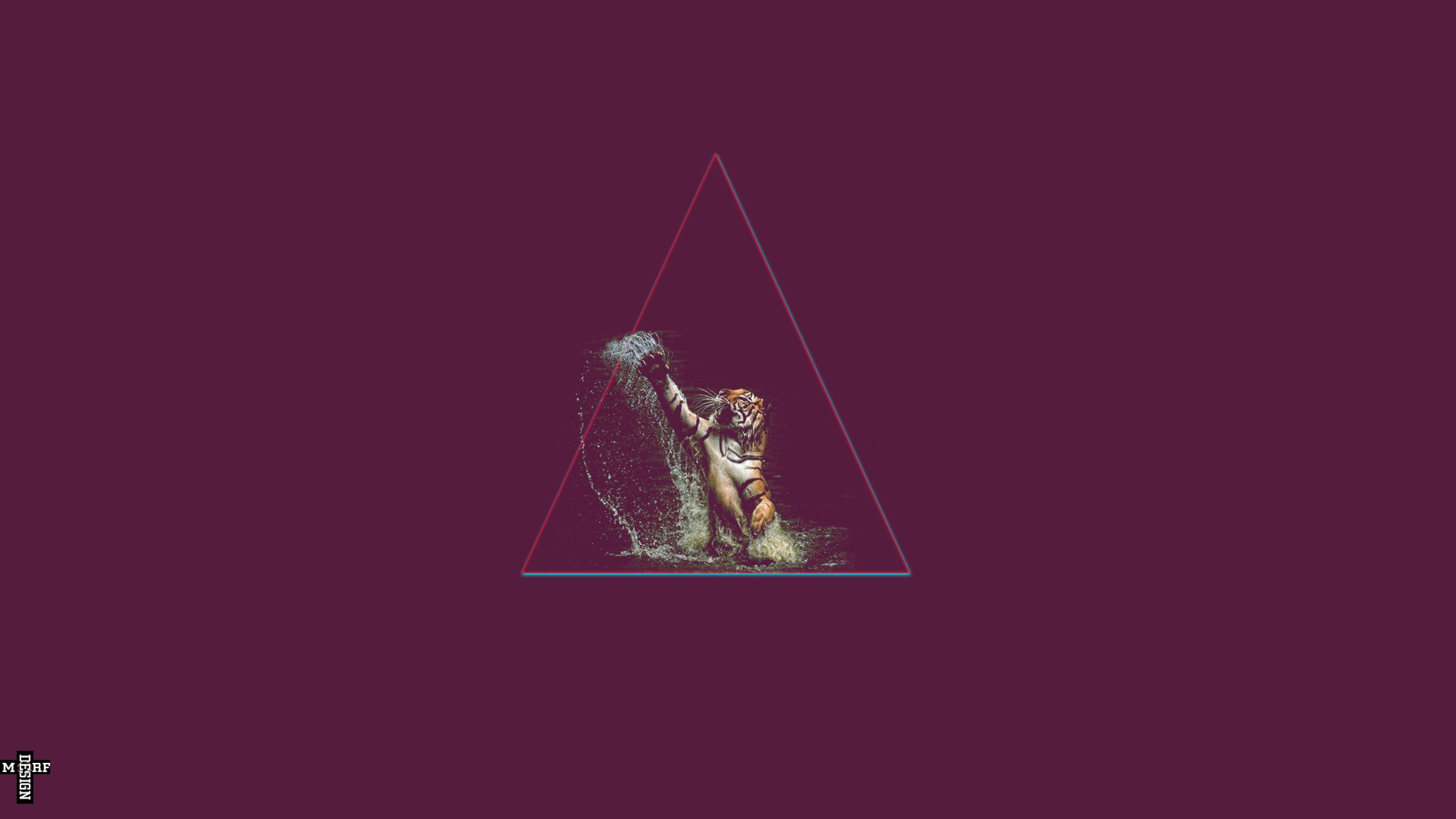 3840x2160 Wallpaper 4k Lion Triangle Art 4k art wallpaper, artist