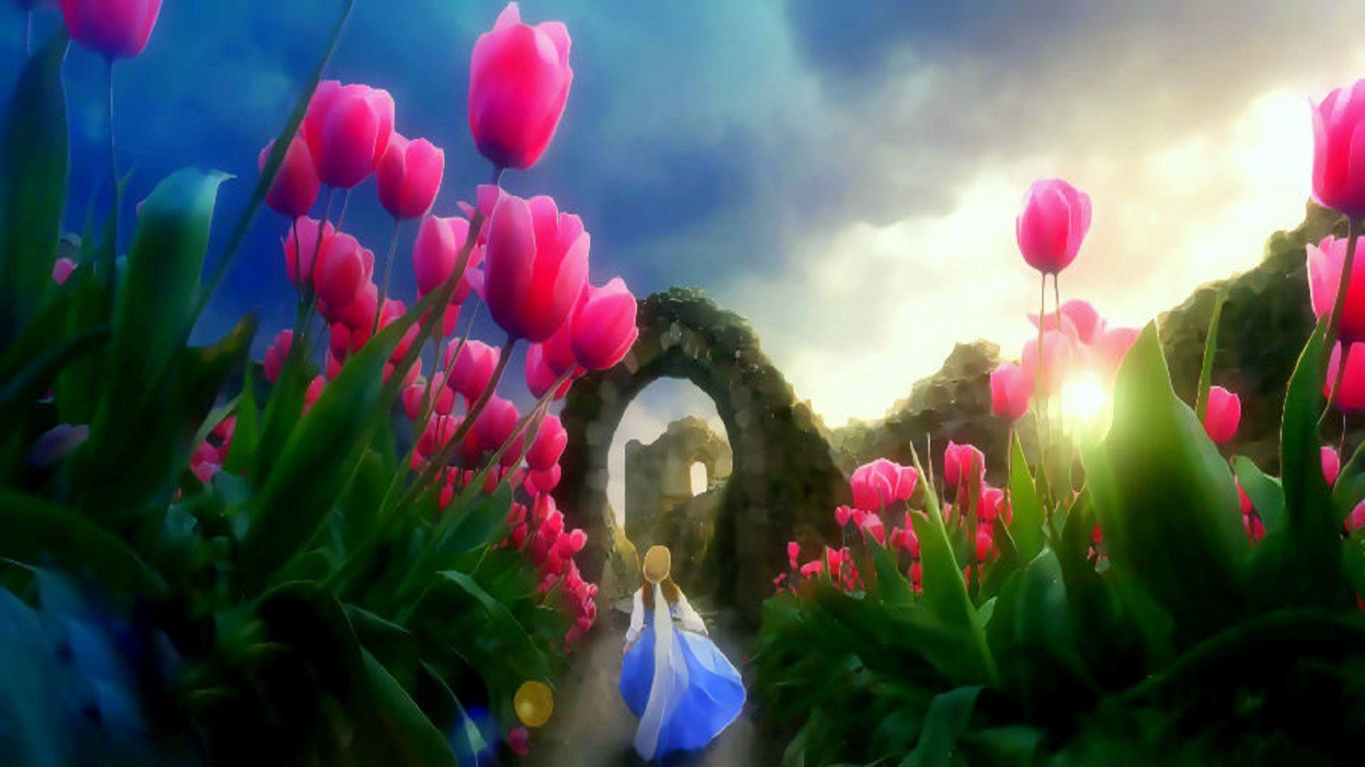 1920x1080 Tulips Wallpaper