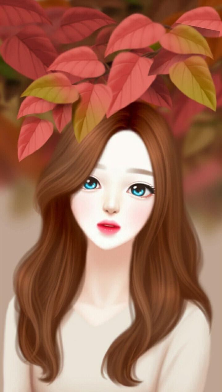 720x1273 art, art girl, autumn, background, beautiful, beautiful girl