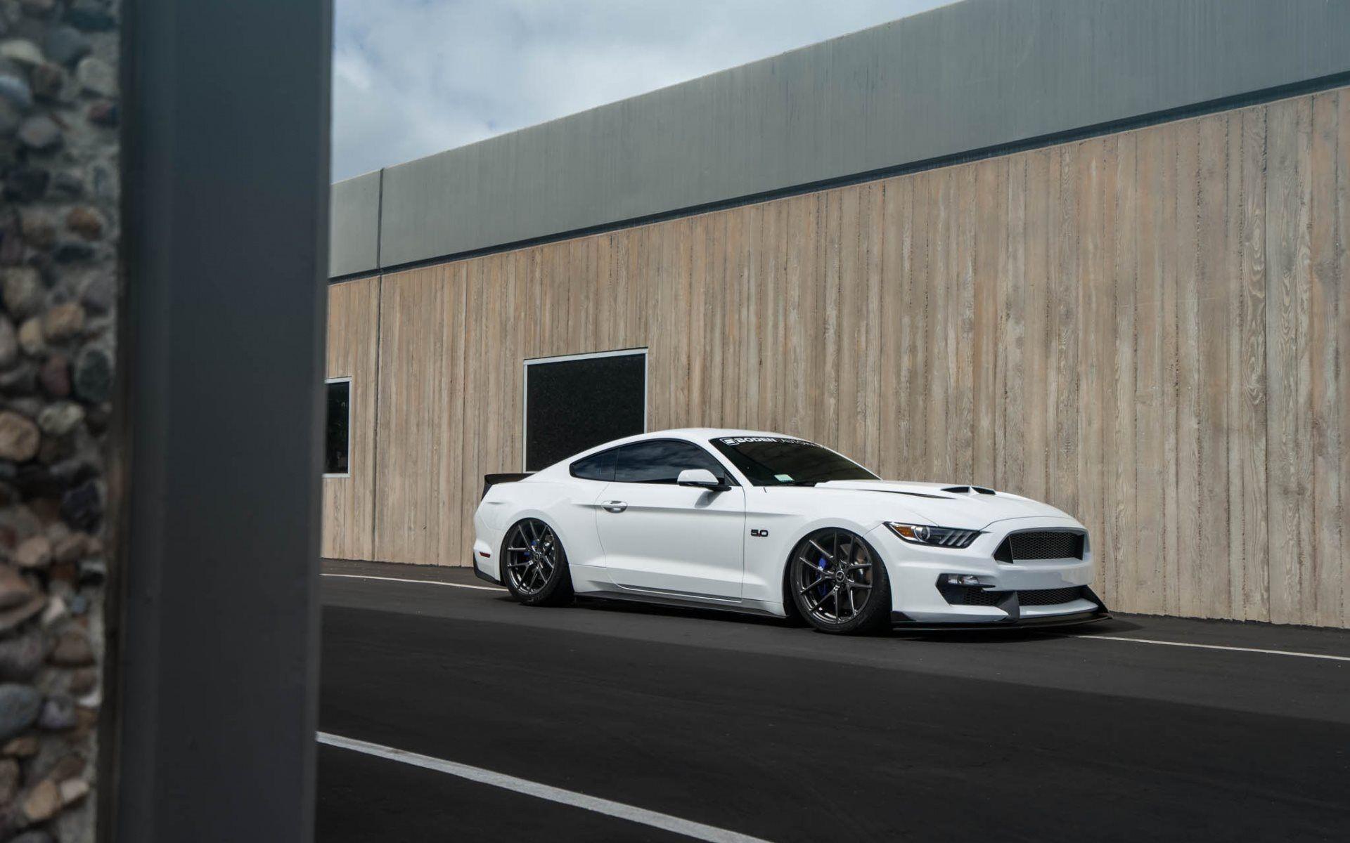 1920x1200 Download wallpaper Ford Mustang, sports car, white Mustang, white