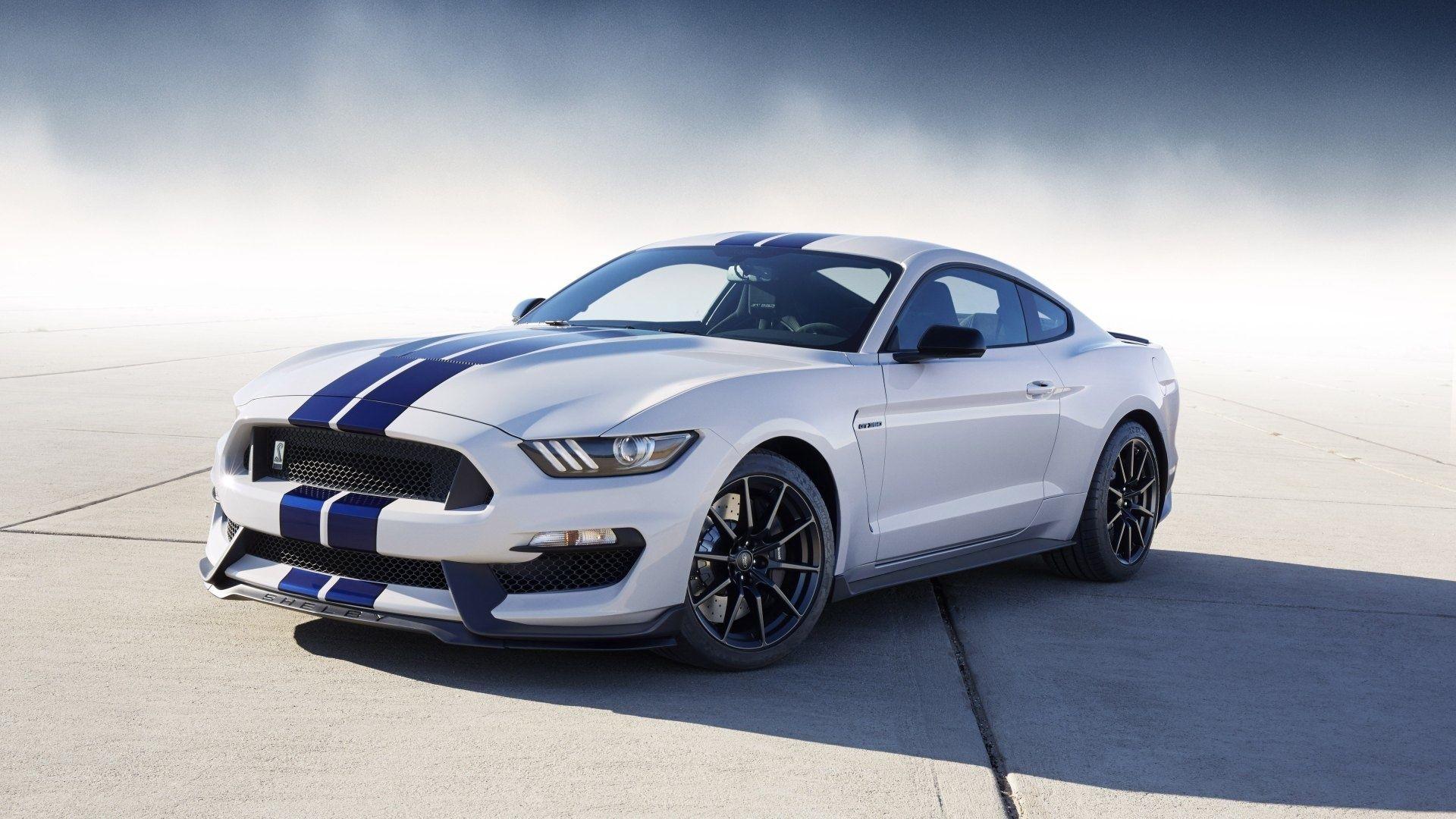 1920x1080 Wallpaper of Car, White, Muscle Car, Ford Mustang Shelby GT350