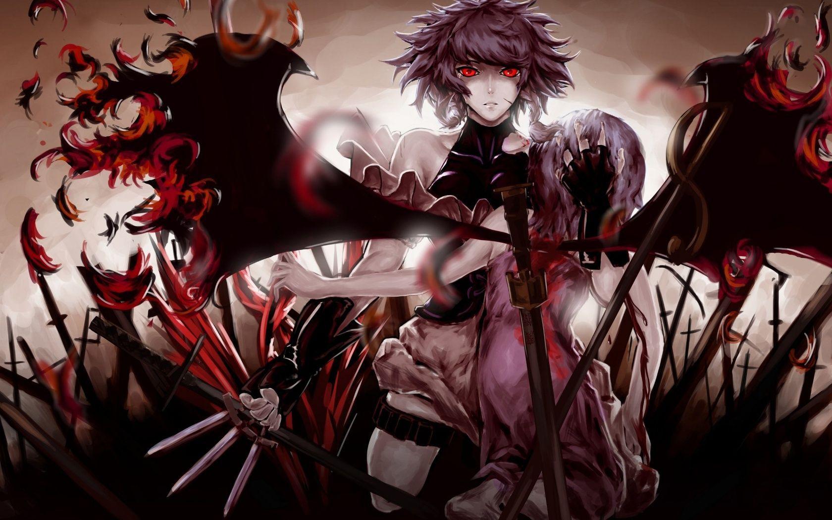 1680x1050 Horrifying Anime Wallpaper