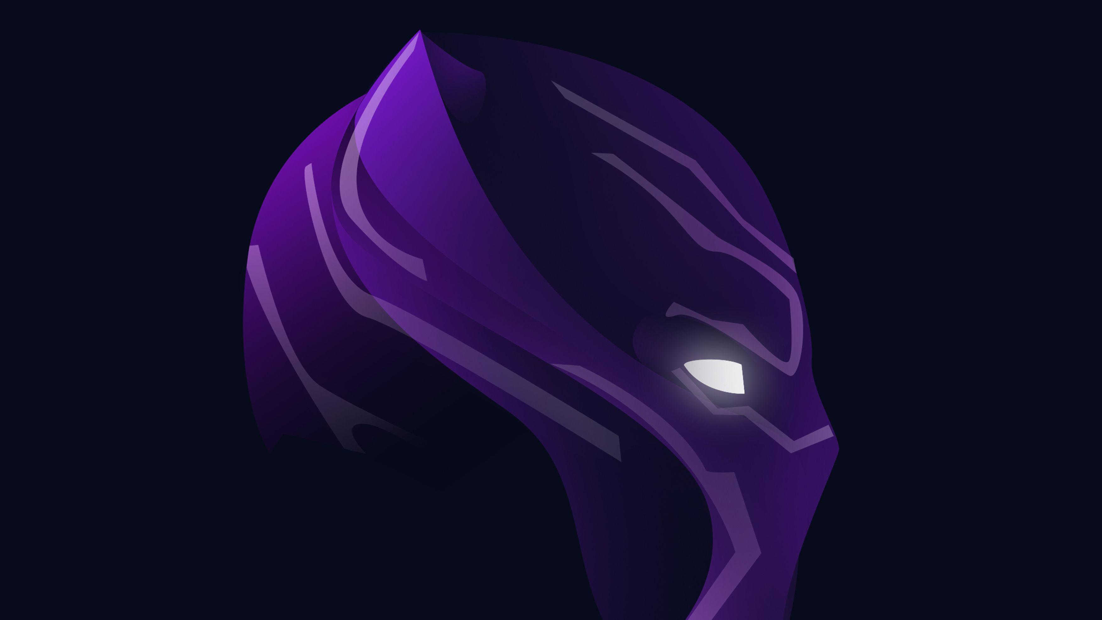 Black Panther Head Purple Wallpapers - Marvel Wallpapers HD