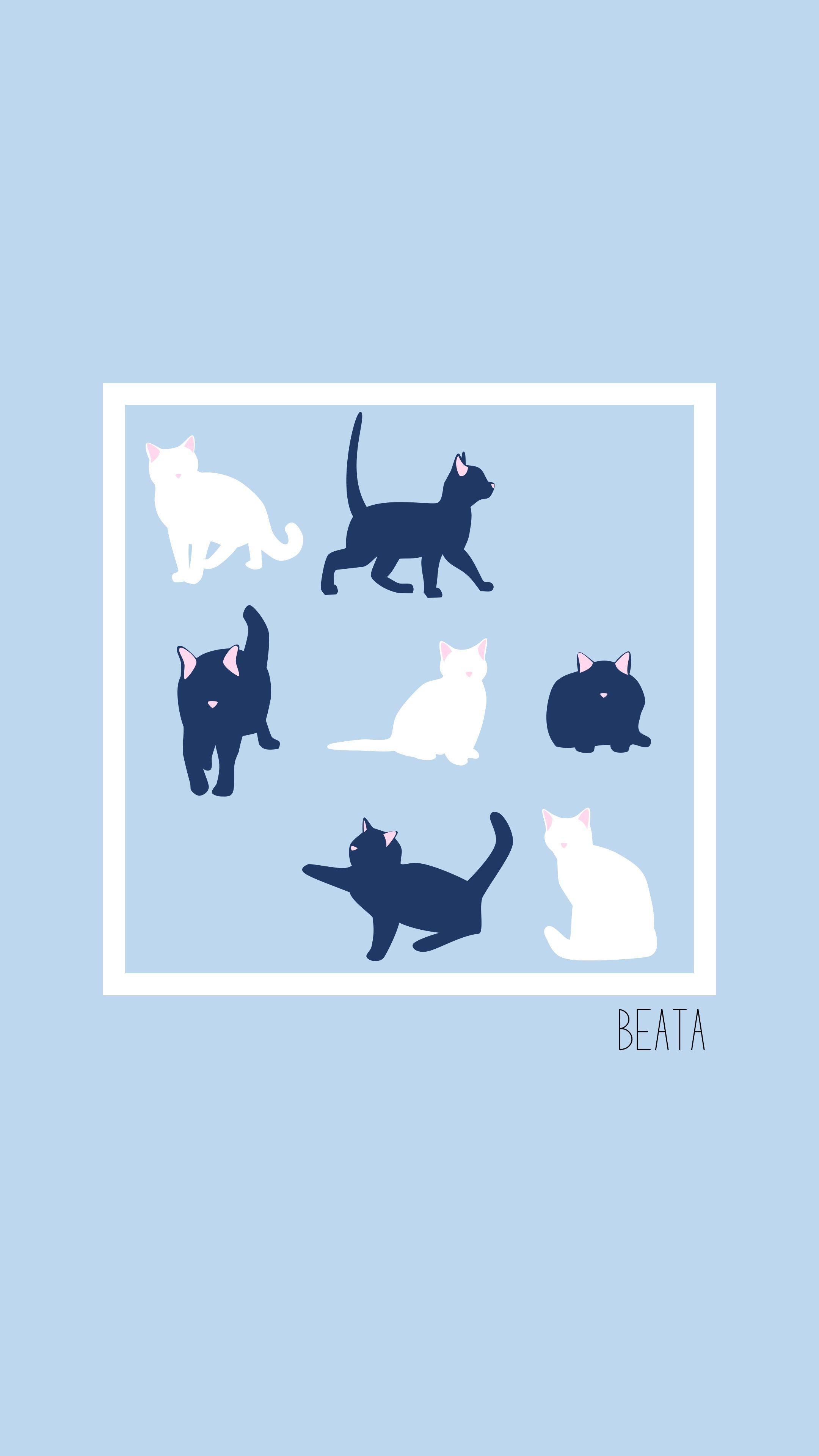 2160x3840 Minimalist Cat Phone Background