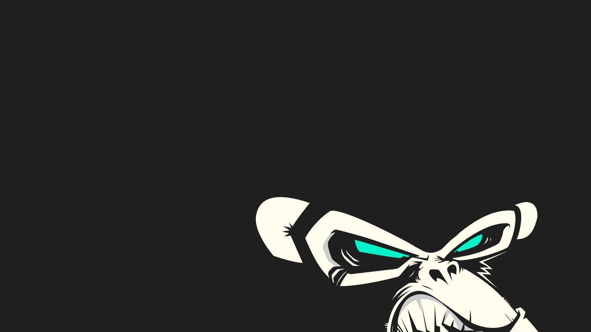 1920x1080 Evil Monkey Minimalist Wallpaper. Monkey wallpaper, HD cool
