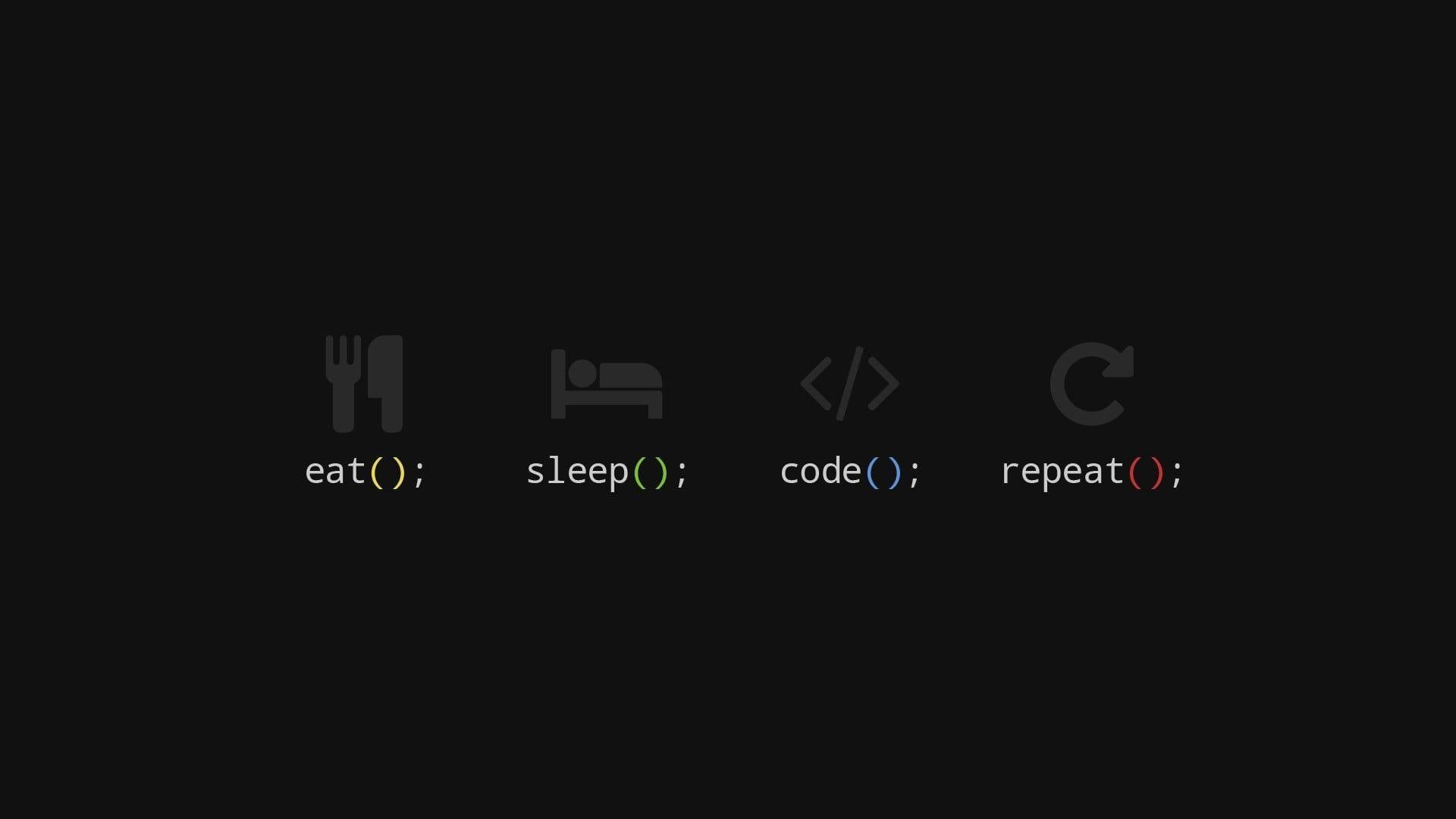 1920x1080 eat, sleep, code, and repeat logos, Eat Sleep Code Repeat #programming #code #minimalism P #wallpaper #hdwallpaper. Code wallpaper, Coding, Programming code