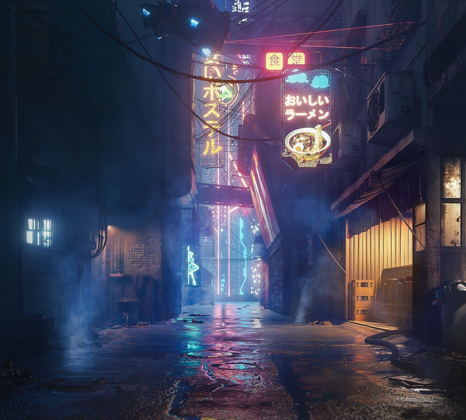 Cyberpunk Alley Wallpapers - Top Free Cyberpunk Alley Backgrounds ...