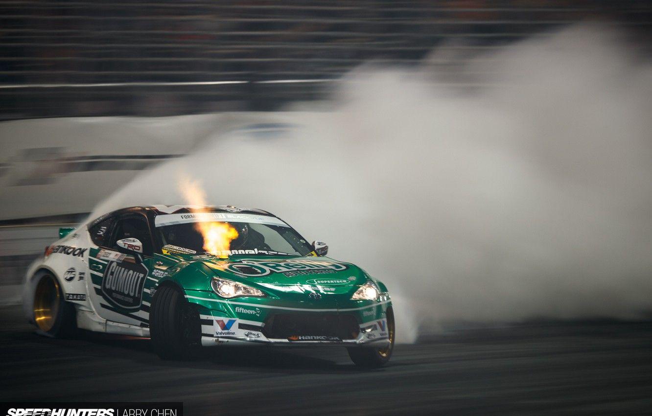 1332x850 Wallpaper smoke, speed, skid, track, Formula Drift image