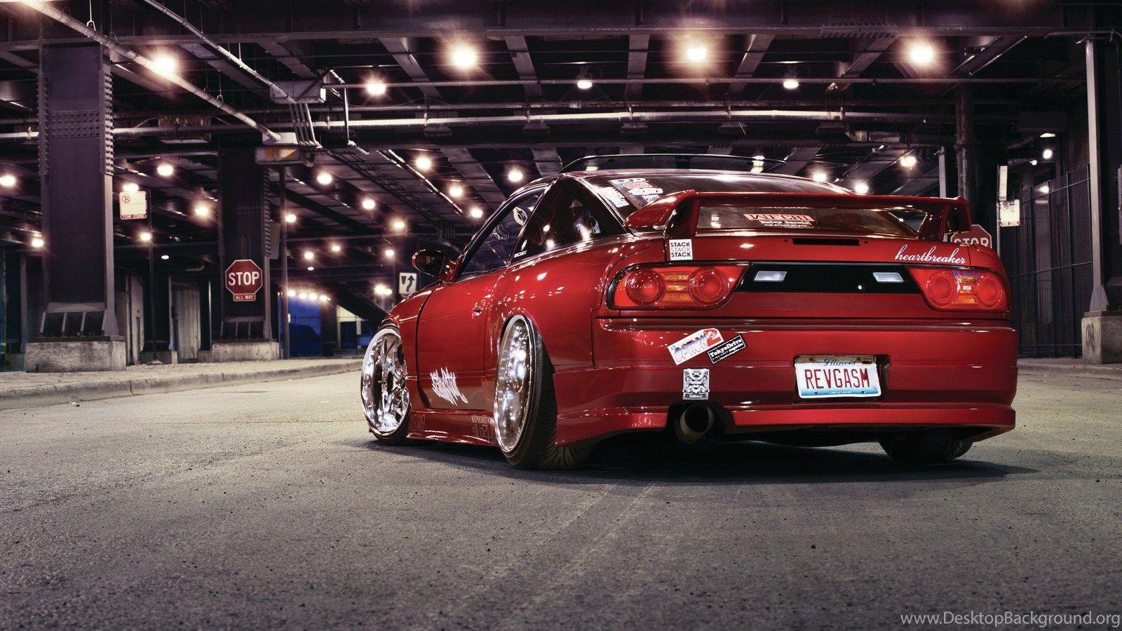 Wallpaper ID 101323  EDC Graphics Nissan 240SX Nissan render JDM  Initial D anime Japanese cars rear view red cars free download