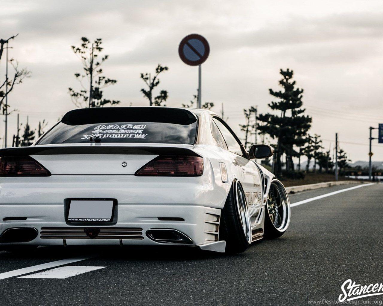 1280x1024 NISSAN SILVIA S15 White Coupe Cars Modified Wallpaper Desktop
