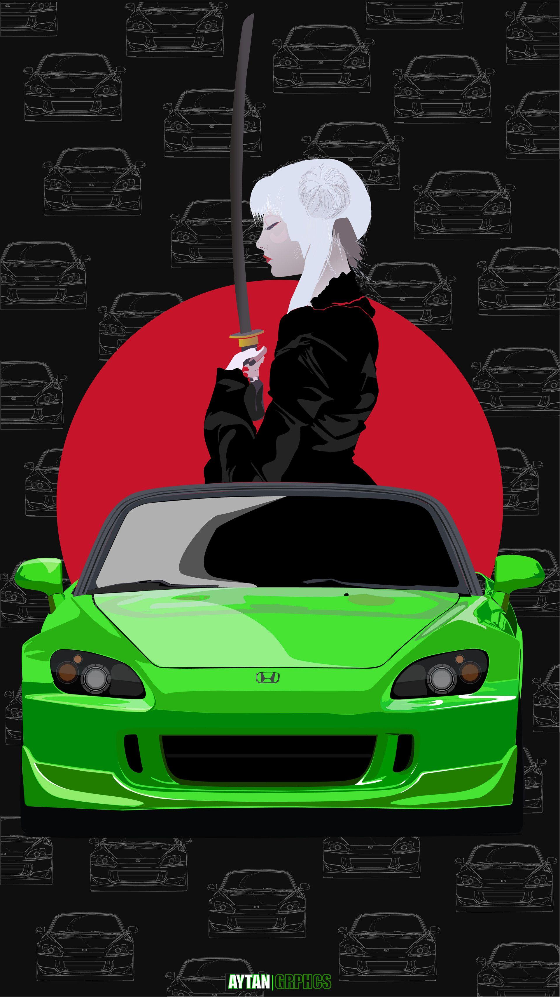 1920x3414 honda s2000 illustration phone wallpaper work, Ayhan
