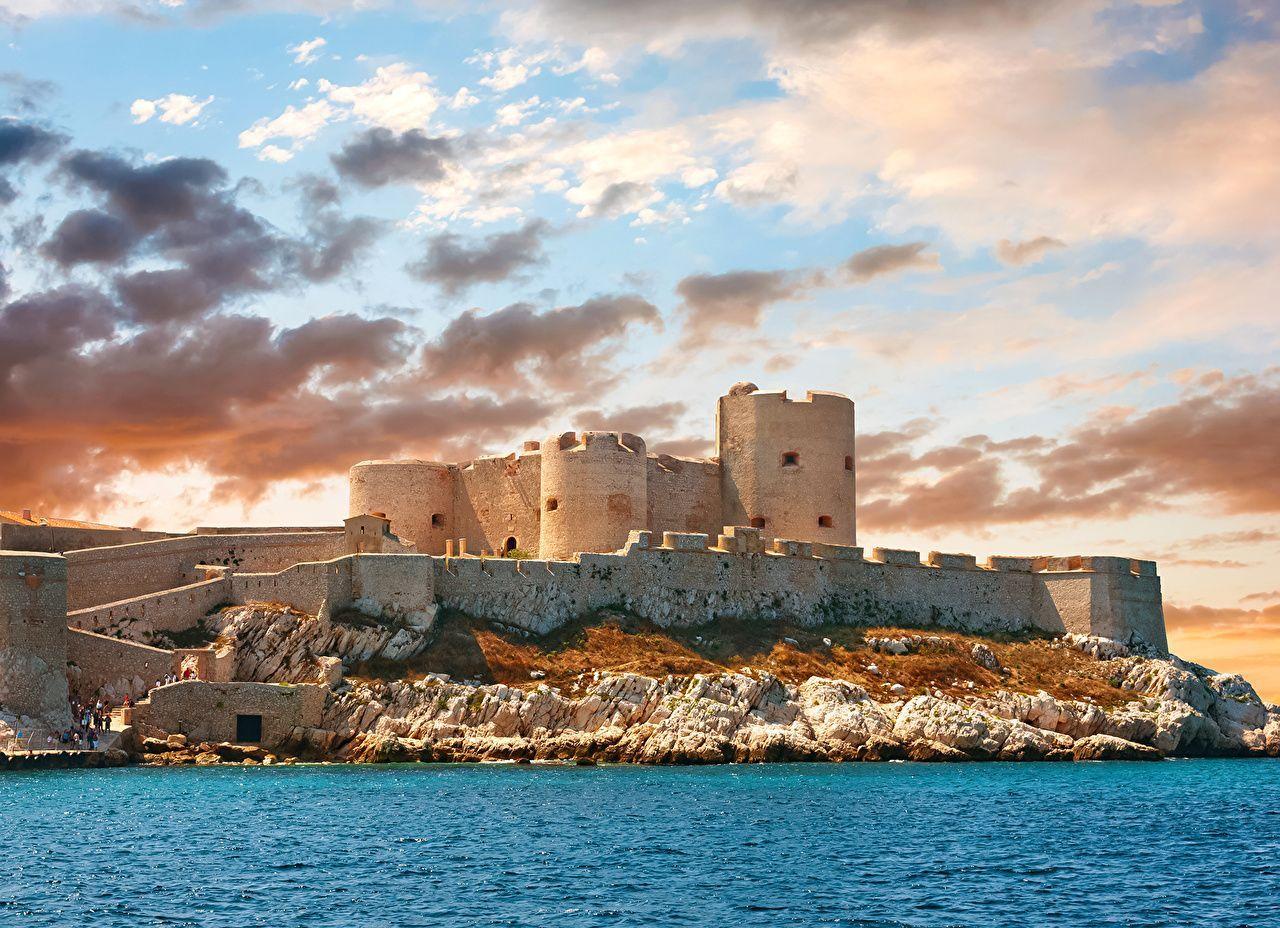 1280x928 Wallpaper Marseille France Fortification Chateau d'If Castles Sky