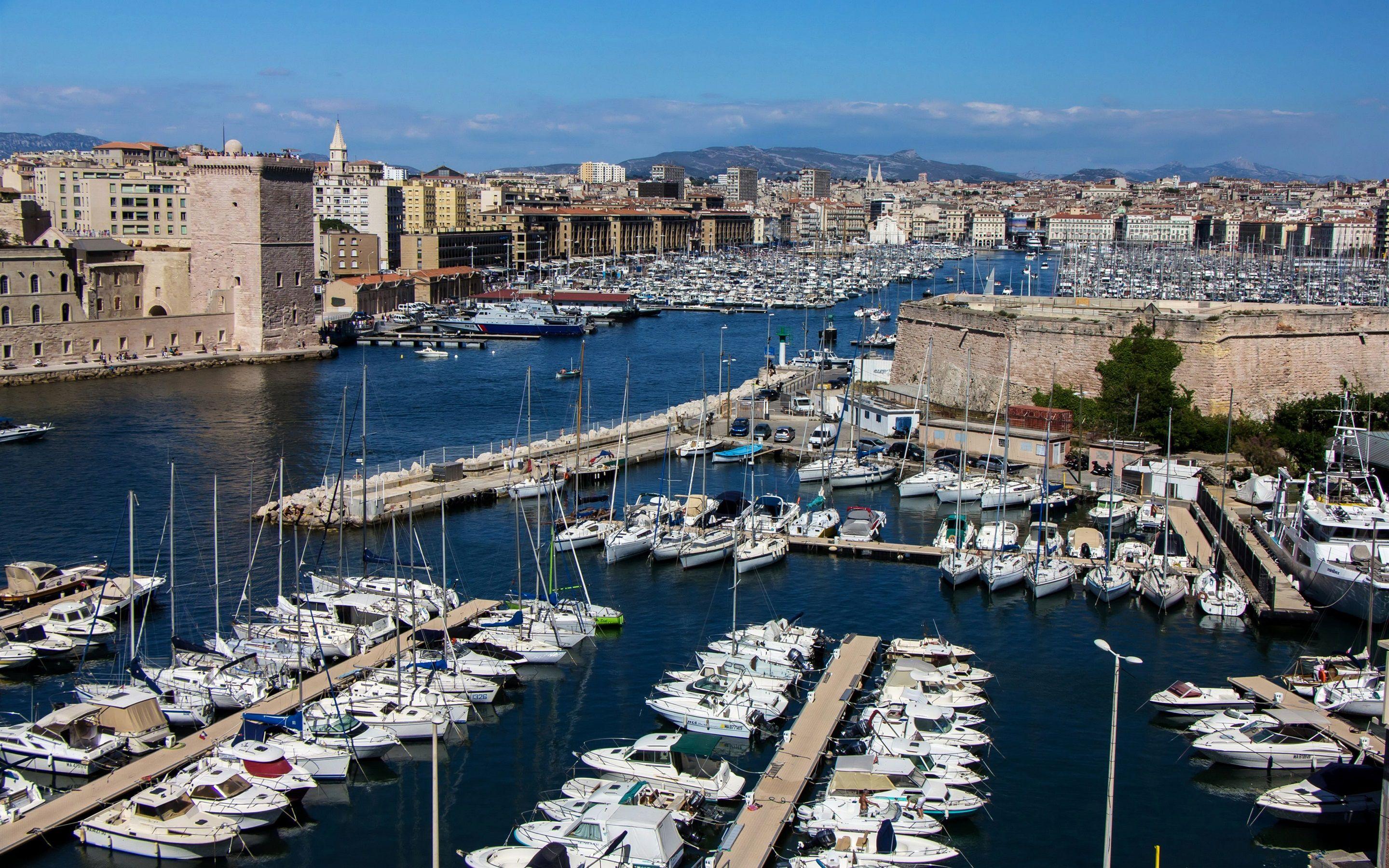 2880x1800 Wallpaper Marseille, France, piers, boats 2880x1800 HD Picture, Image