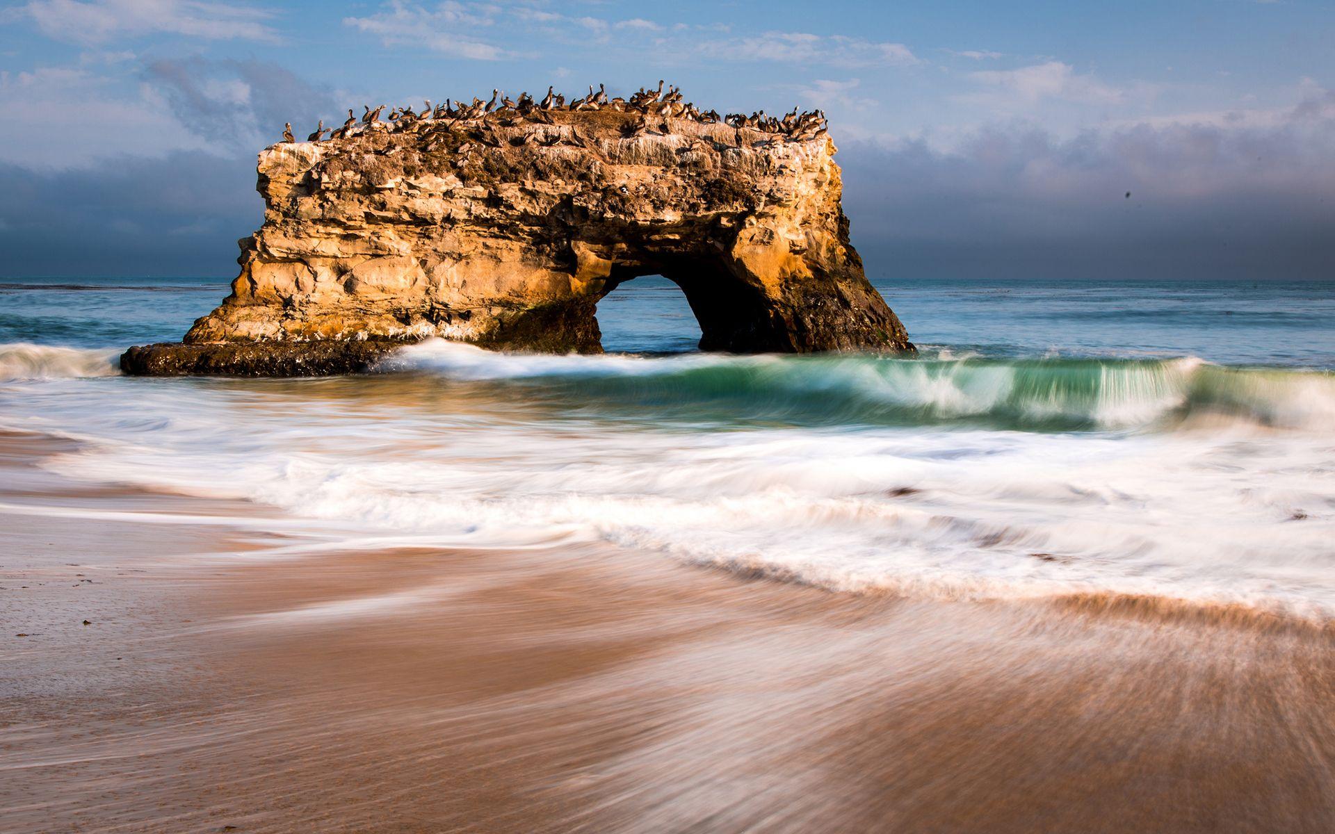1920x1200 rock, Stone, Ocean, Beach Wallpaper HD / Desktop and Mobile