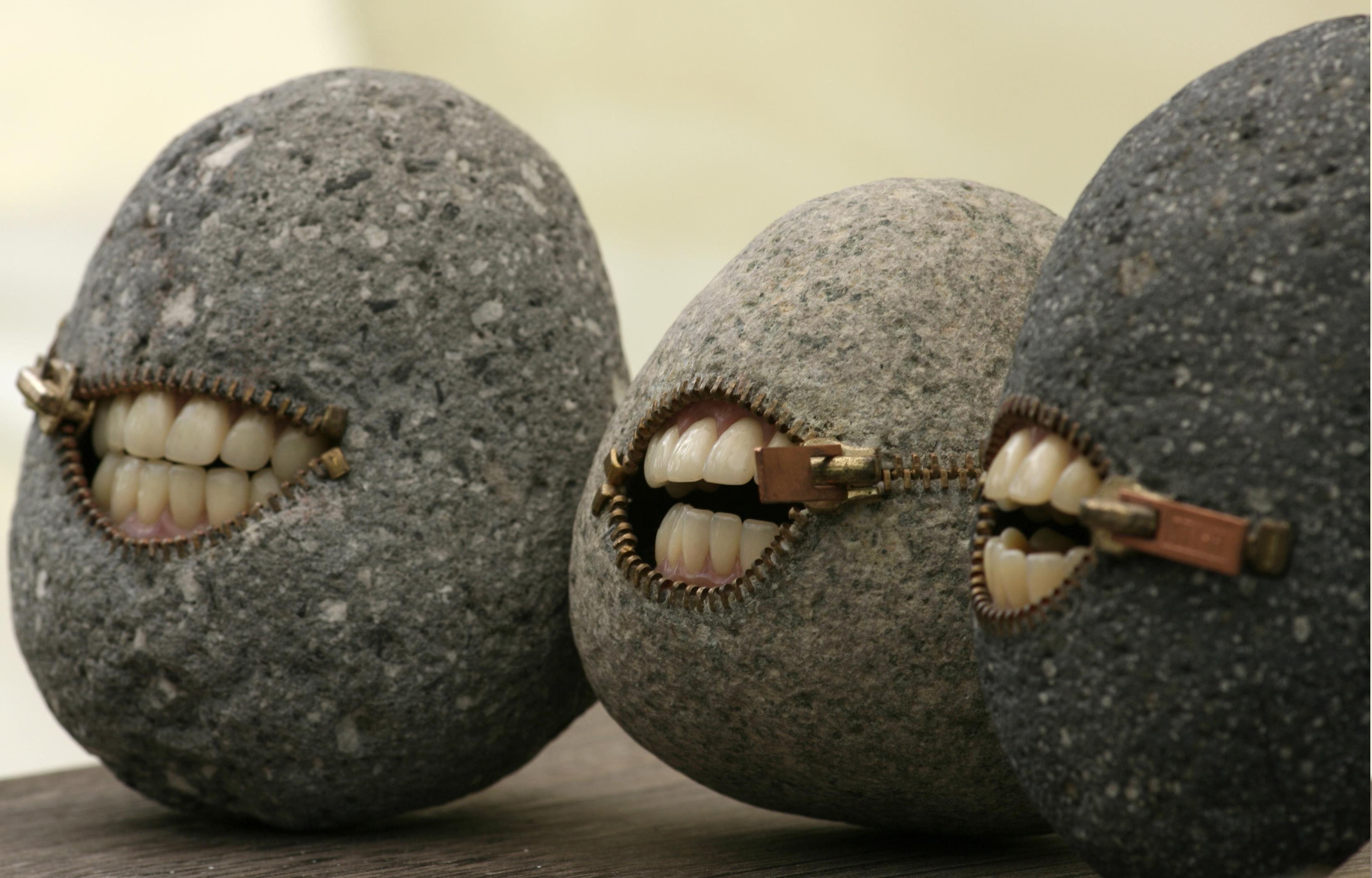 3300x2112 rock, Stone, Humor, Minimalism, Photo Manipulation, Fantasy Art