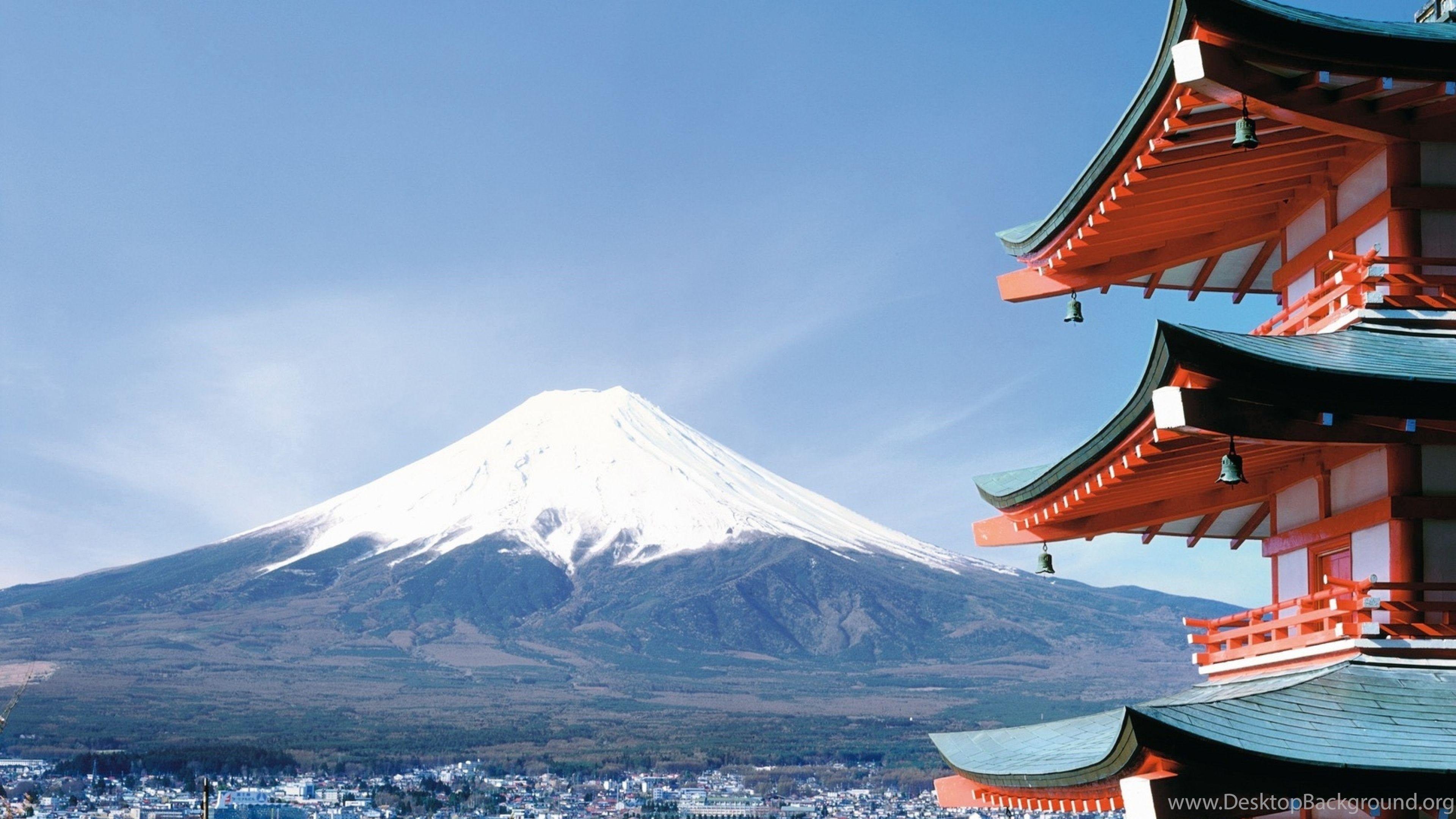 3840x2160 Download Wallpaper 3840x2160 Fuji, Japan, City, Sakura 4K Ultra HD