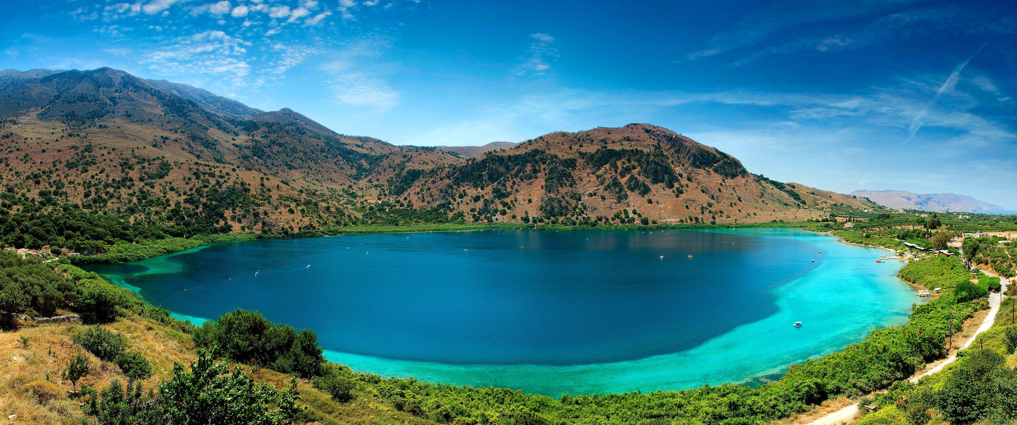 3440x1440 Free download Wallpaper][3440x1440] Lake at a hill new4fjcdncom