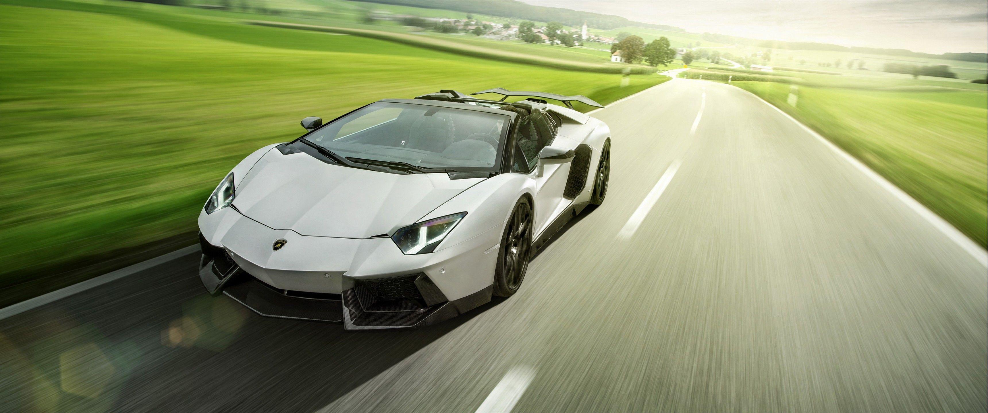 3440x1440 car, Supercars, Lamborghini, Lamborghini Aventador Wallpaper HD