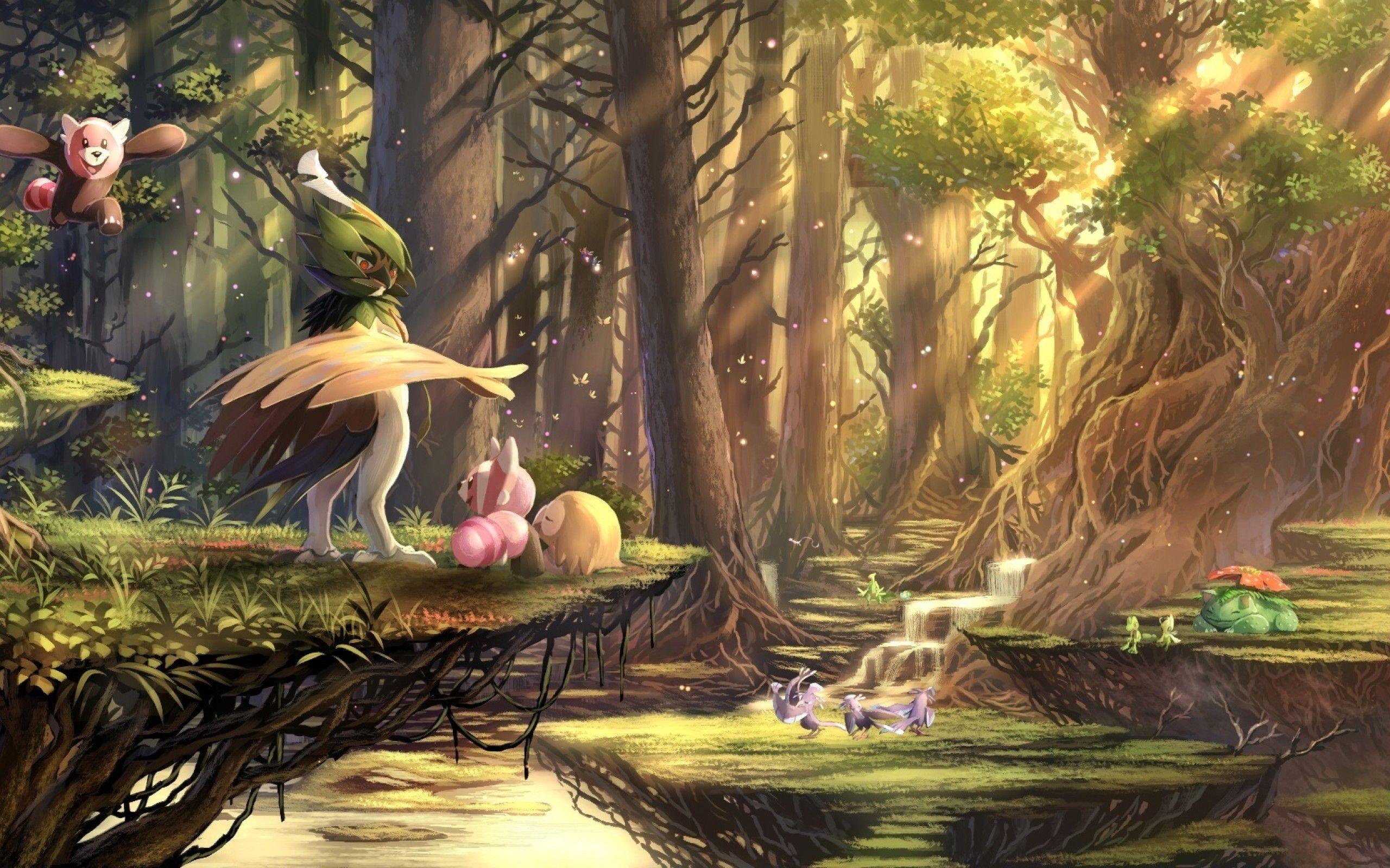 2560x1600 Download 2560x1600 Aipom, Bulbasaur, Decidueye, Pokemon, Volbeat