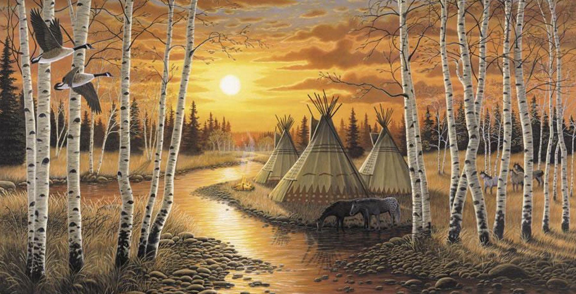 Native American Picturesque Wallpapers, Native American Landscape Artists