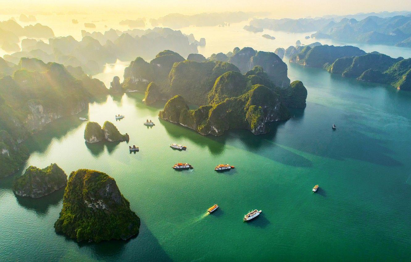 1332x850 Wallpaper relax, nature, beautiful, boats, islands, majestic