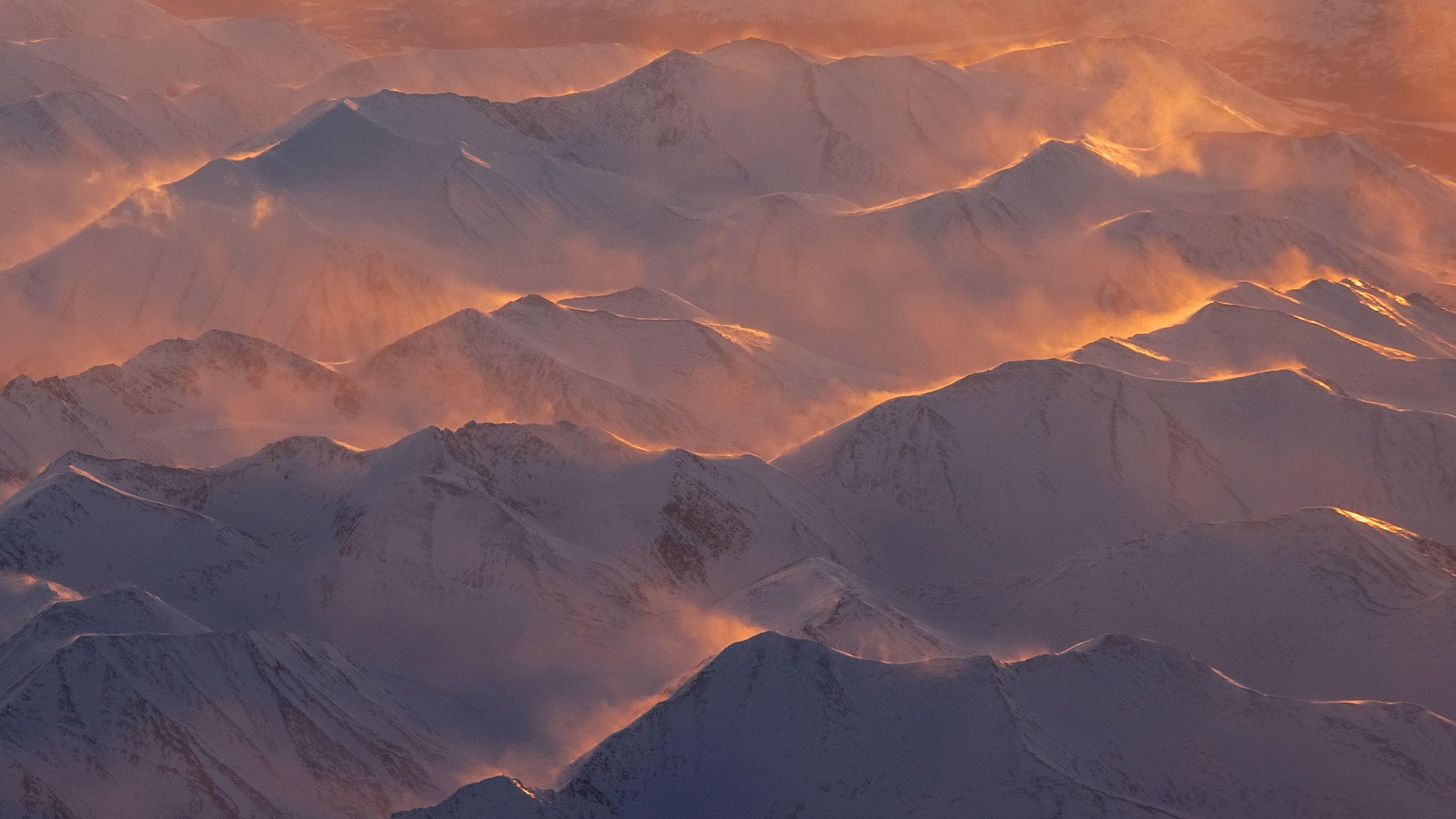 3200x1800 Alaska Mountains Range Morning, HD Nature, 4k Wallpaper, Image