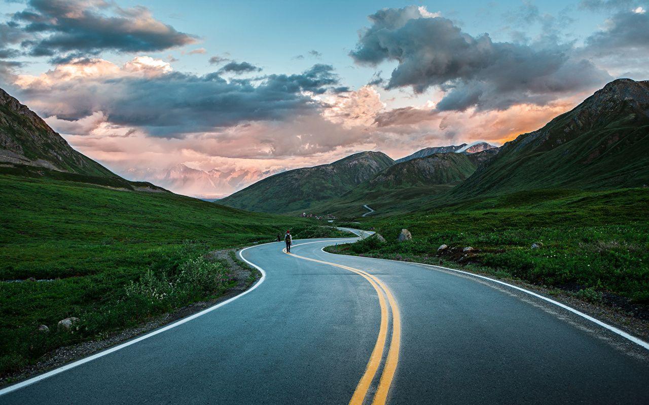 1280x800 Wallpaper Alaska USA Nature Mountains Roads