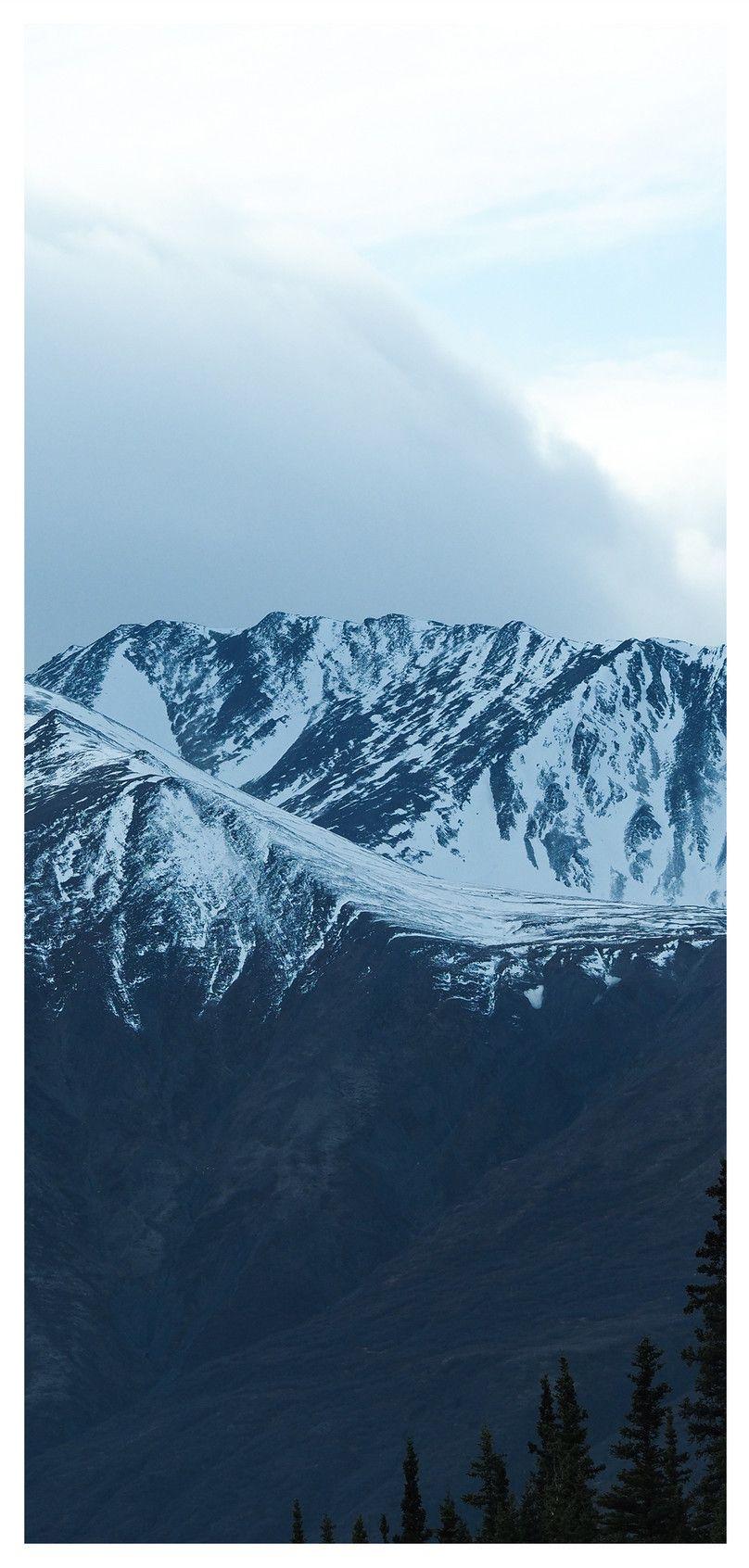 808x1692 alaska snow mountain mobile wallpaper background image free