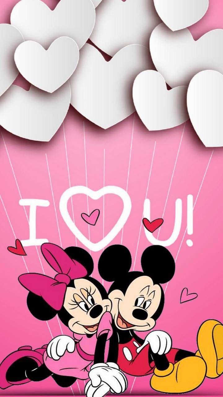 720x1280 Mickey & Minnie I love you!!!