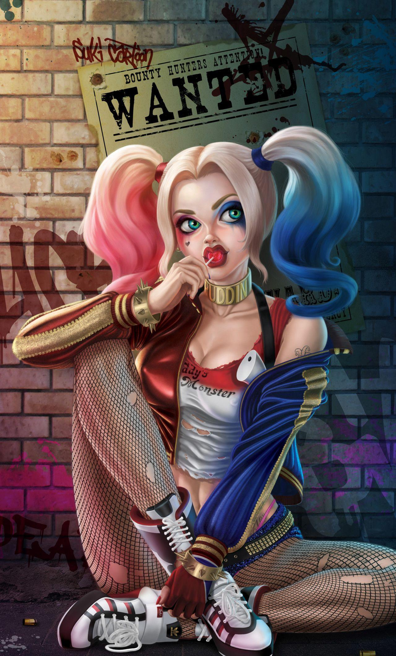 1280x2120 Cute Harley Quinn iPhone HD 4k Wallpaper, Image