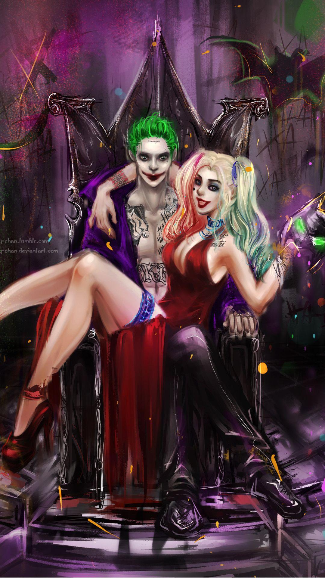 1080x1920 iPhone Joker And Harley Wallpaper HD