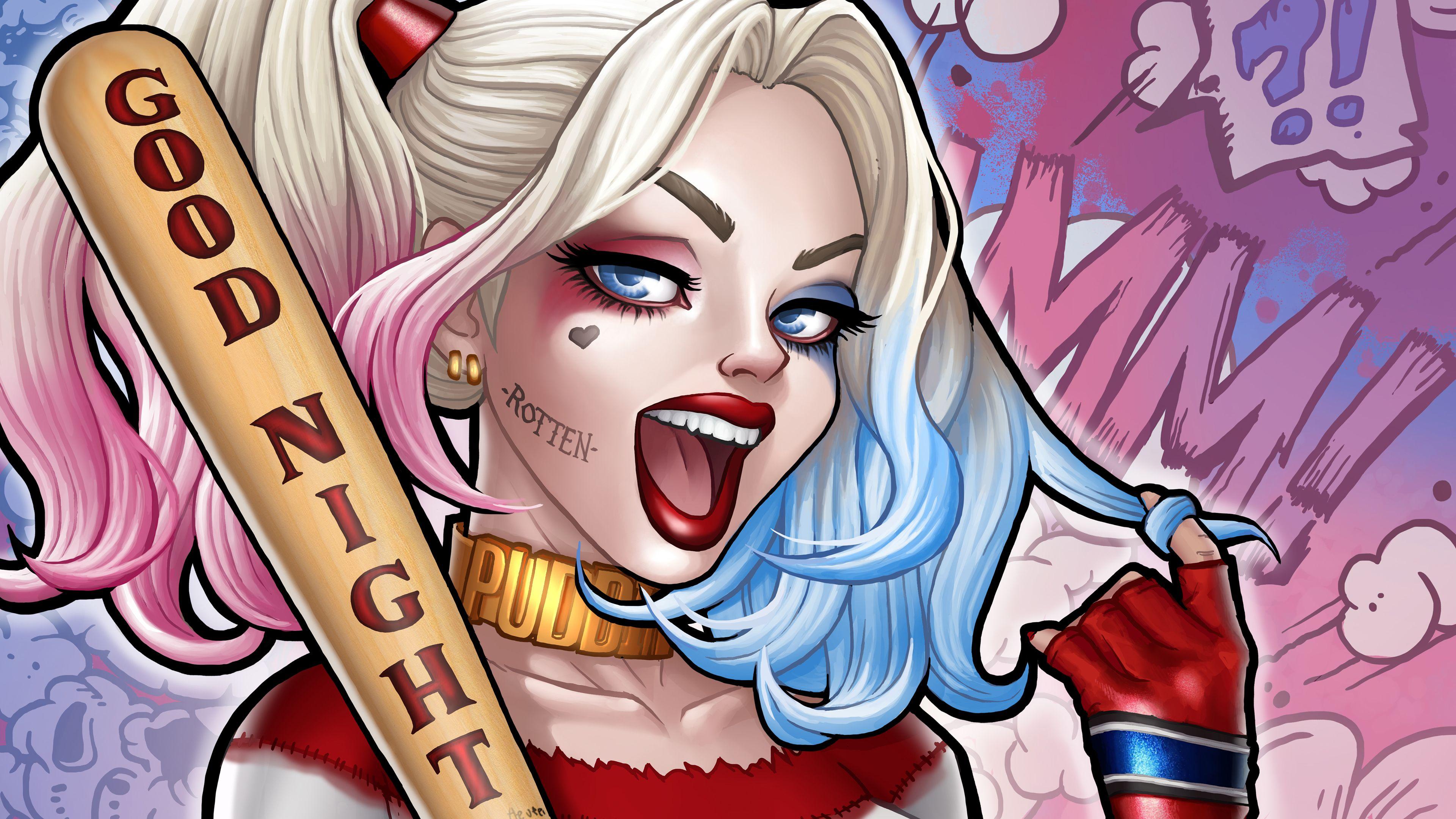 3840x2160 Wallpaper 4k Suicide Squad Harley Quinn Art 4k Wallpaper, Artwork