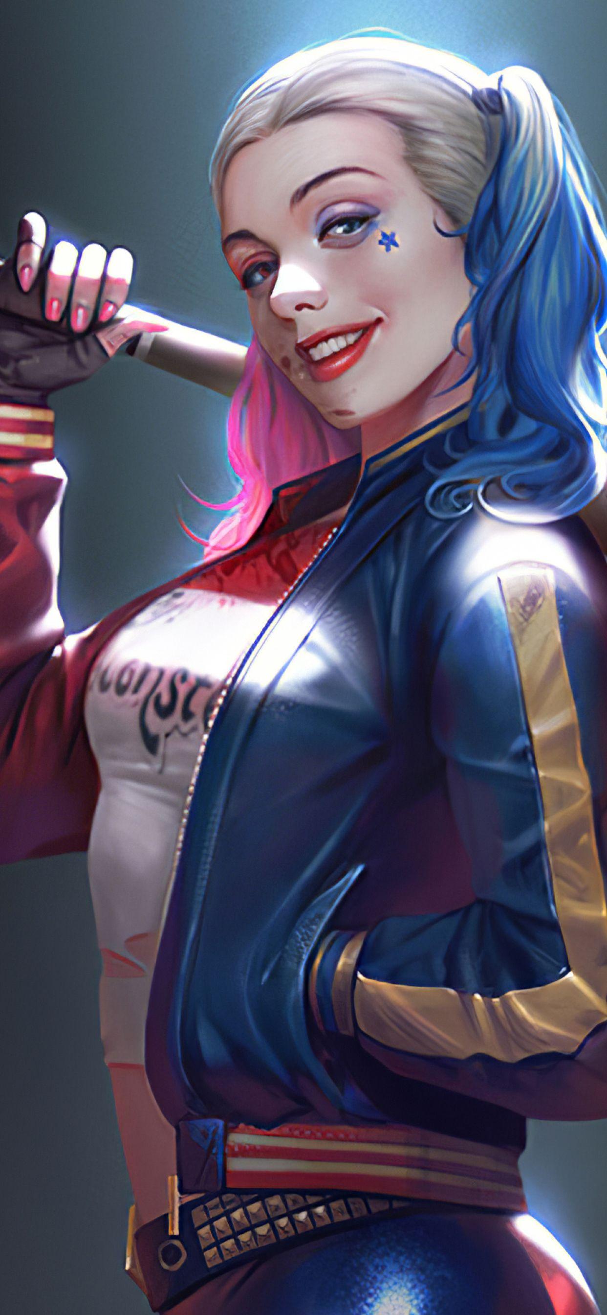 1242x2688 Harley Quinn Cute Smile iPhone XS MAX Wallpaper, HD