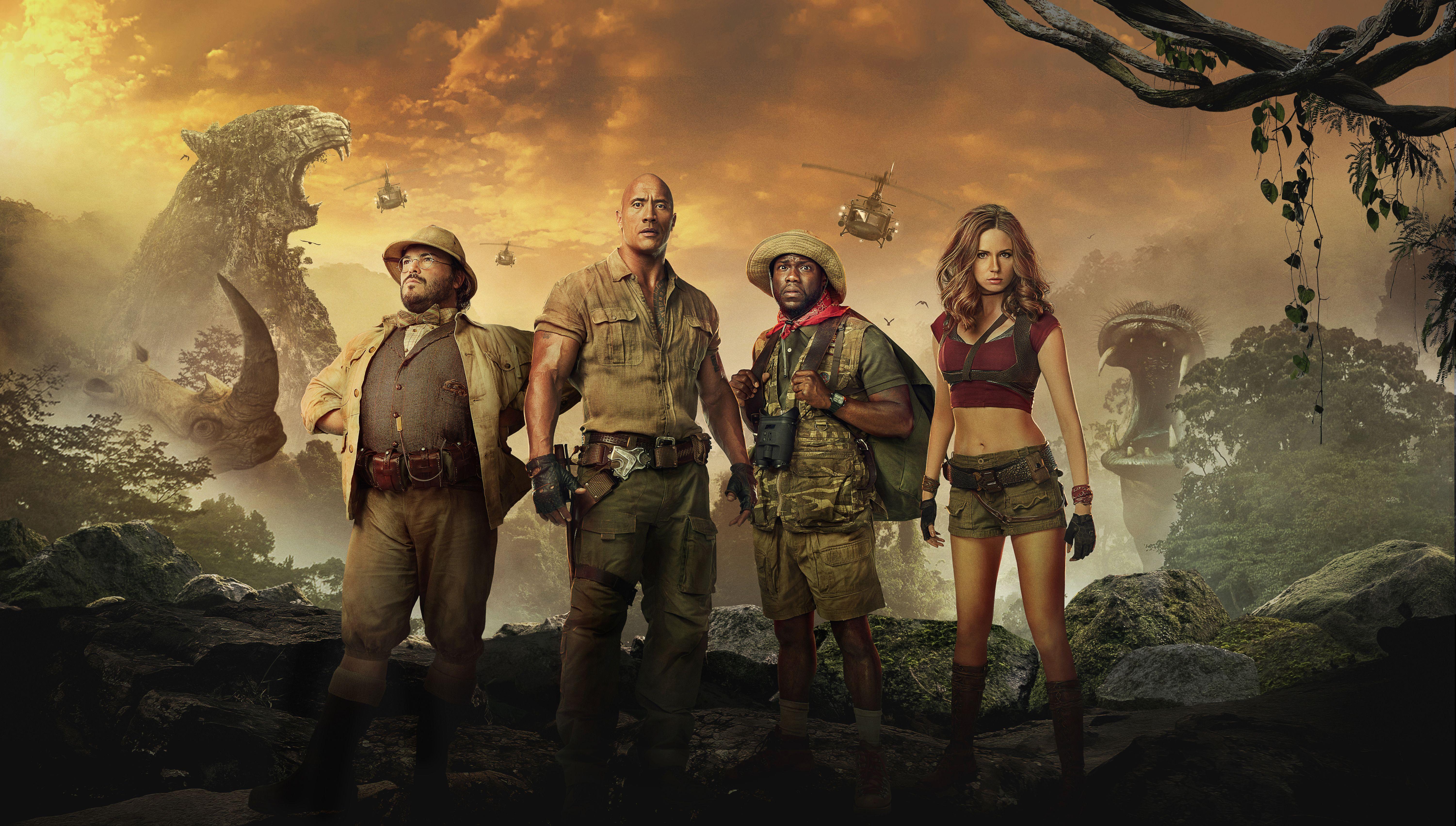 6005x3407 Wallpaper Jumanji: Welcome to the Jungle, Jack Black, Dwayne