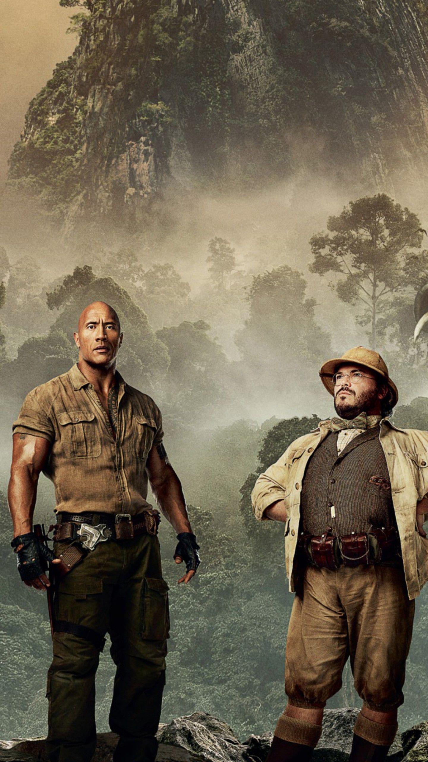 1440x2560 Wallpaper Jumanji: Welcome to the Jungle, Jack Black, Kevin Hart