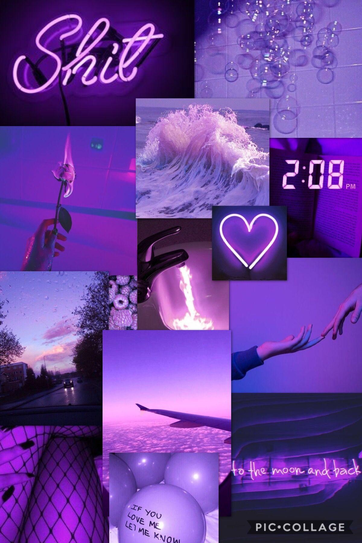 Light Purple Wallpapers Collage / Purple stars aesthetic collage by ...