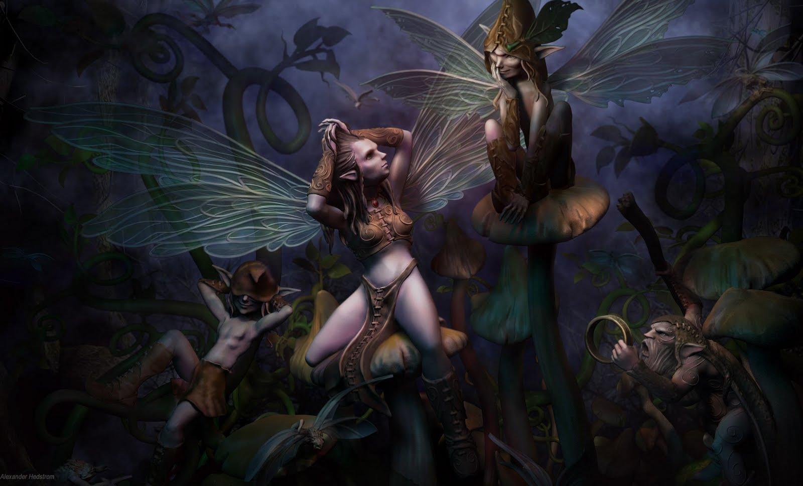 1600x968 Dark Fairy Wallpaper for Desktop
